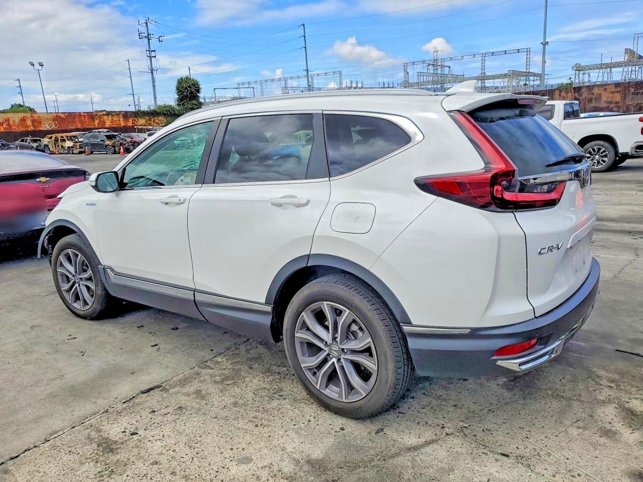 2022 Honda Cr-v Touring White vin: 5J6RT6H94NL055541