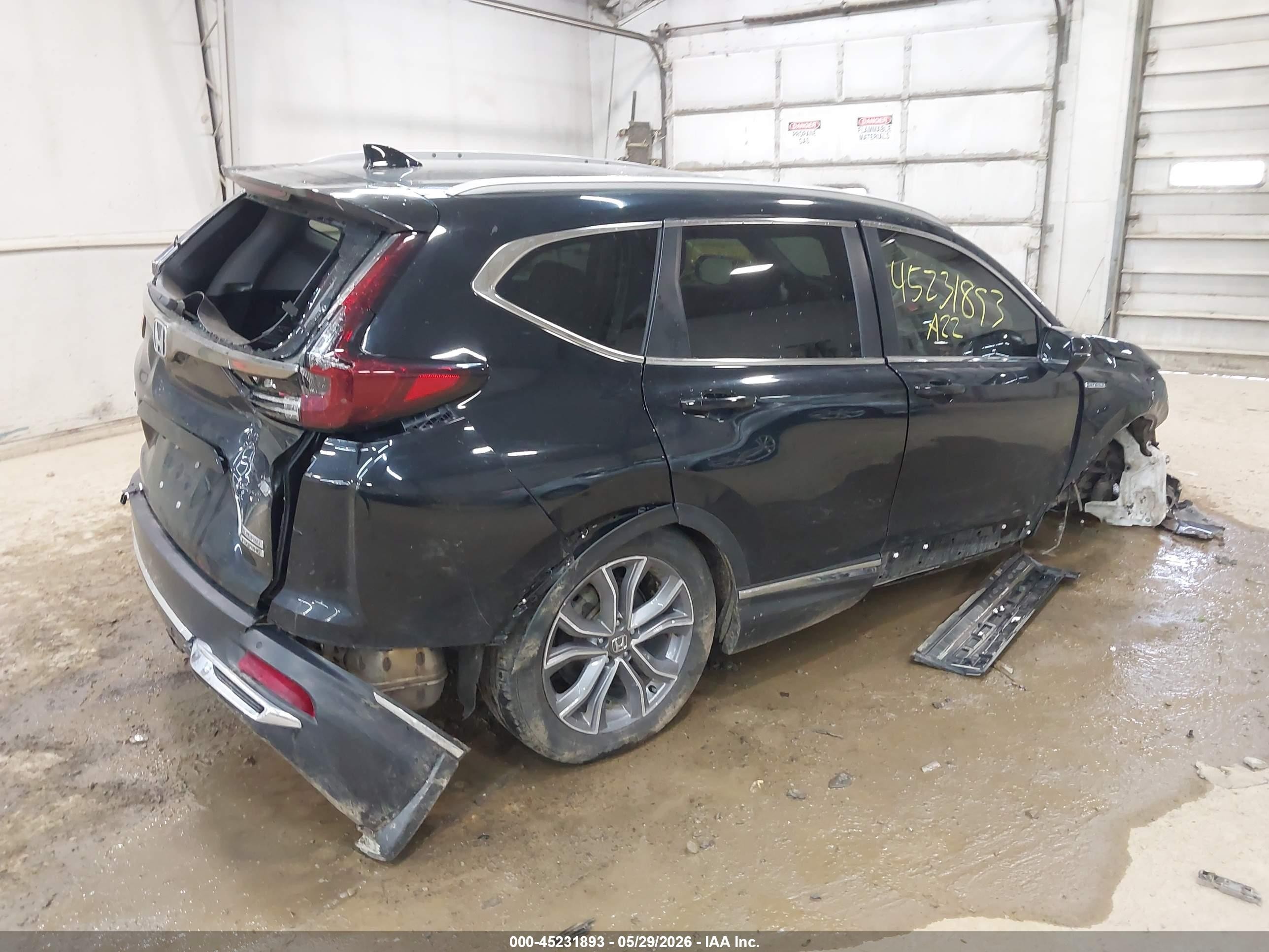 2022 Honda Cr-v Hybrid Touring Black vin: 5J6RT6H9XNL051591