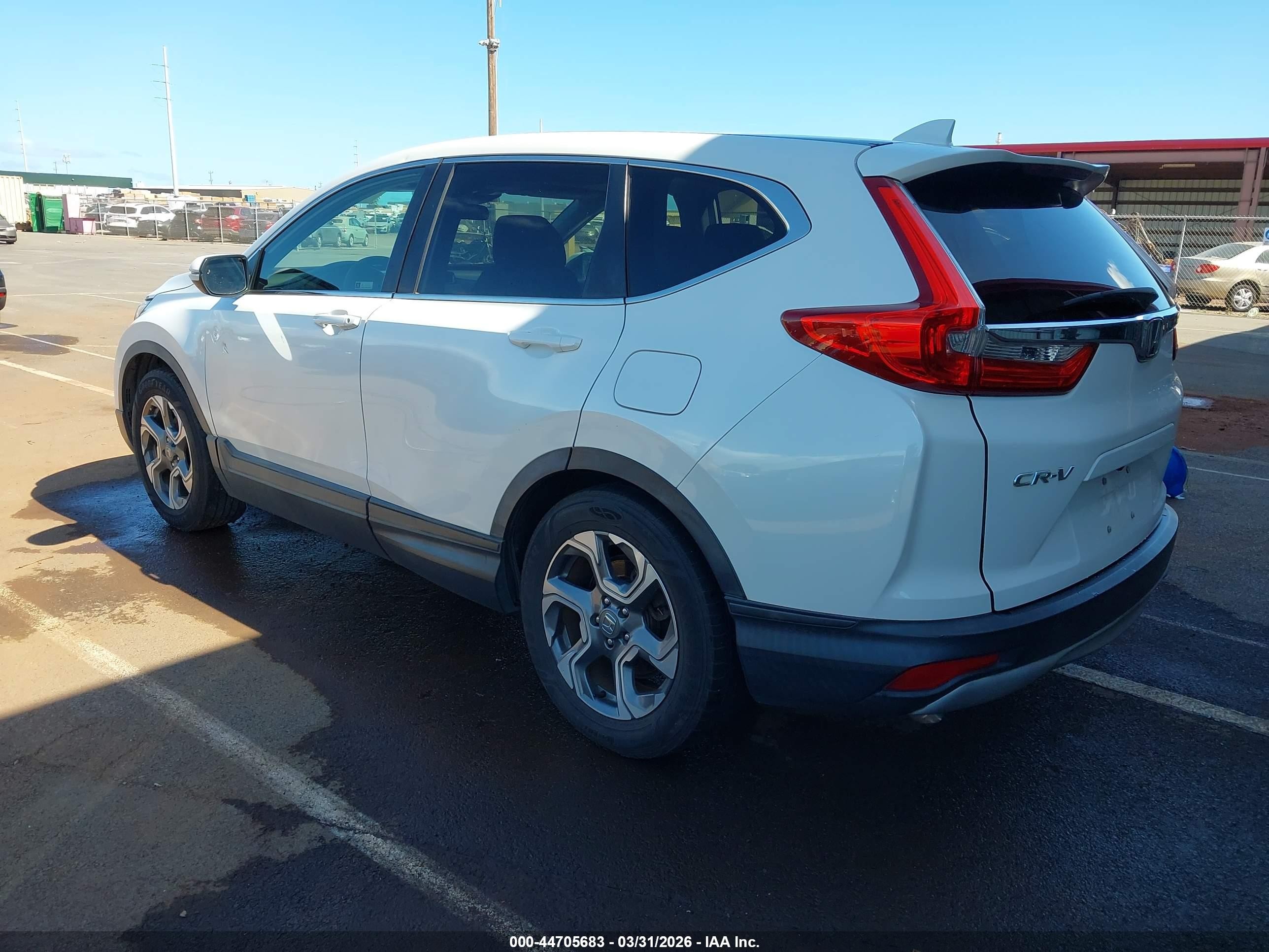 2019 Honda Cr-v Ex White vin: 5J6RW1H51KA033382