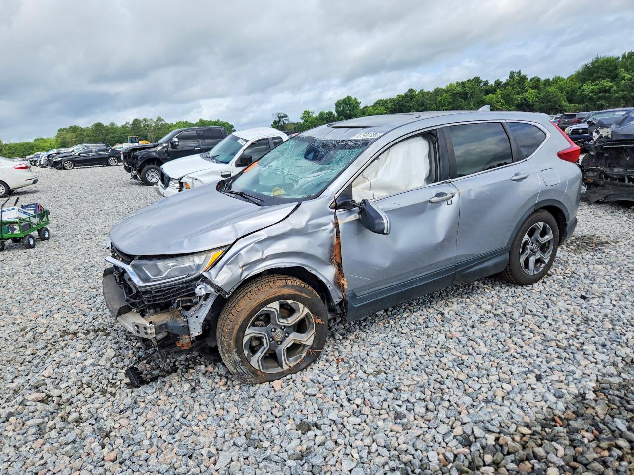 2019 Honda Cr-v Ex Silver vin: 5J6RW1H55KA021610