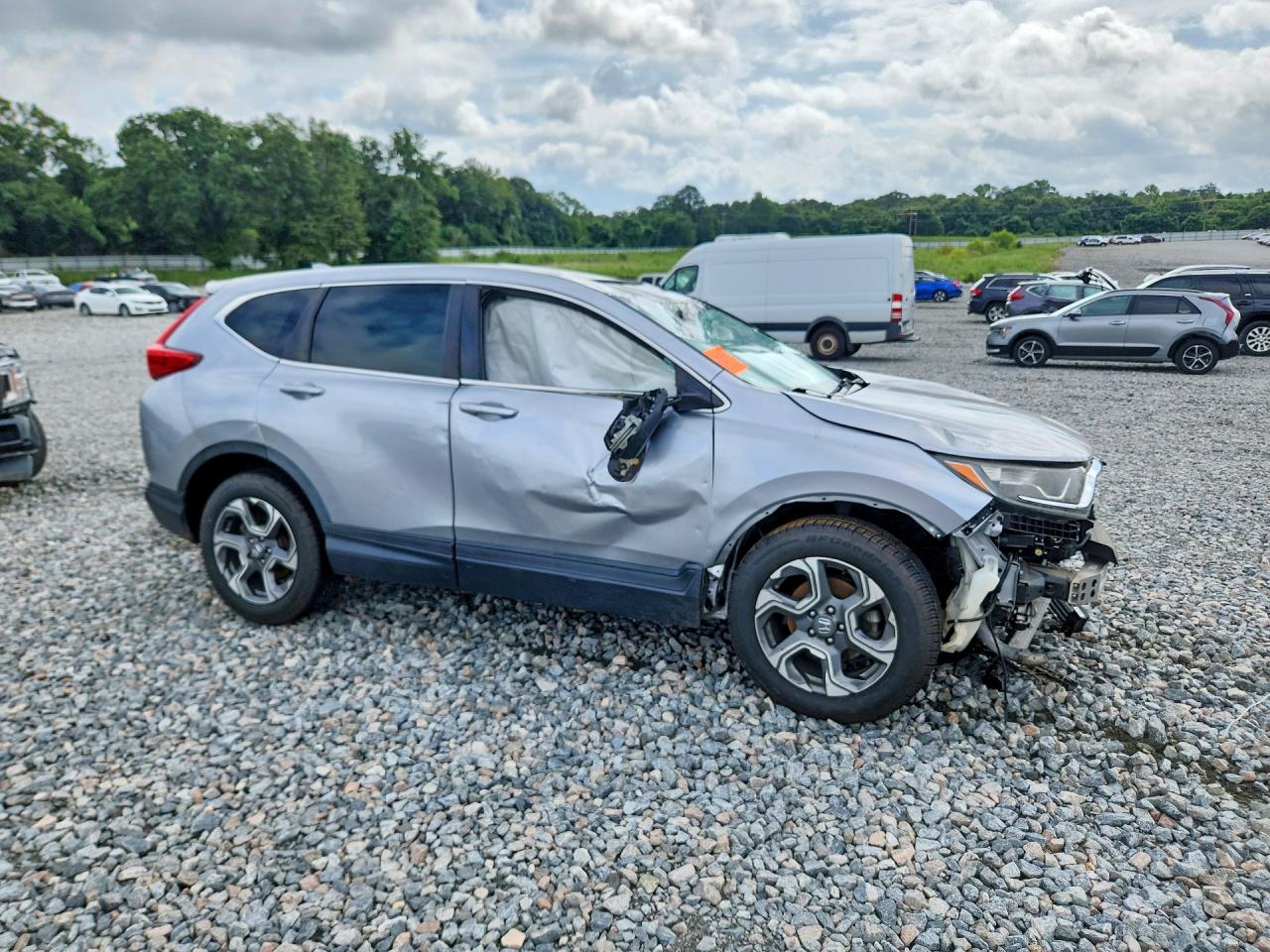 2019 Honda Cr-v Ex Silver vin: 5J6RW1H55KA021610