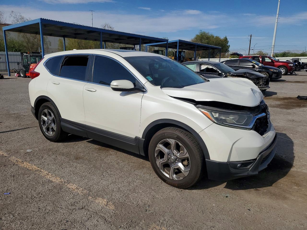 2018 Honda Cr-v Ex Белый vin: 5J6RW1H57JL003791