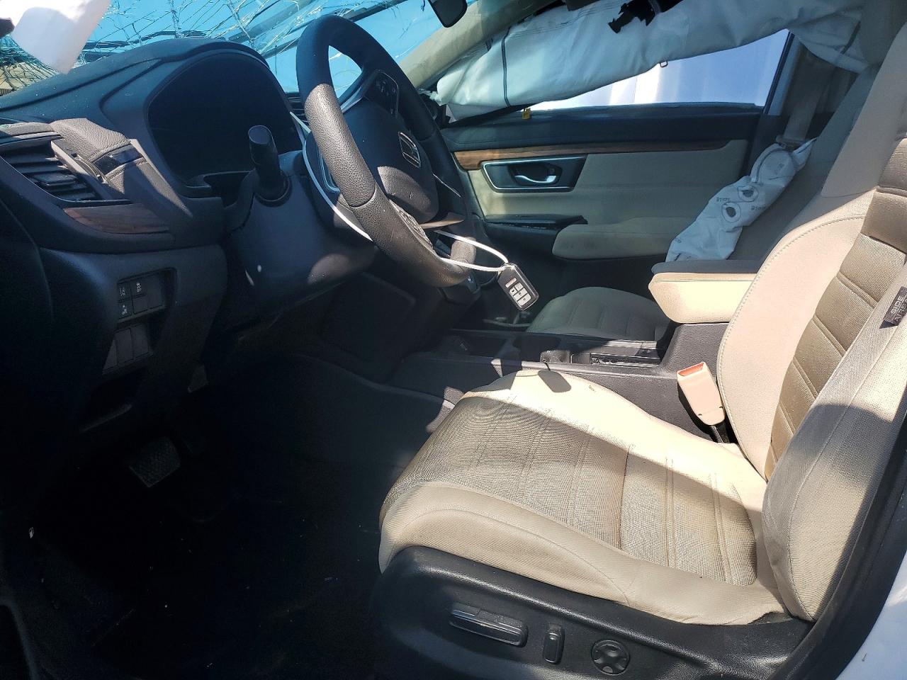 2019 Honda Cr-v Ex White vin: 5J6RW1H57KA023827