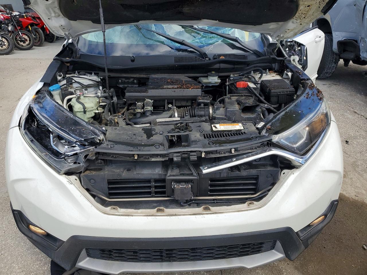 2019 Honda Cr-v Ex White vin: 5J6RW1H57KA023827