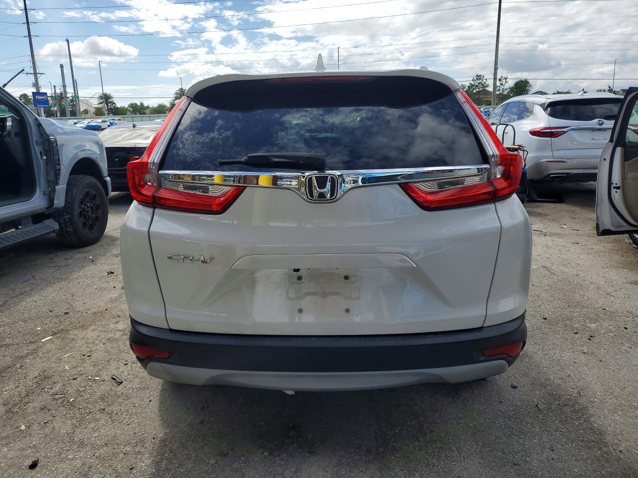 2019 Honda Cr-v Ex White vin: 5J6RW1H57KA023827