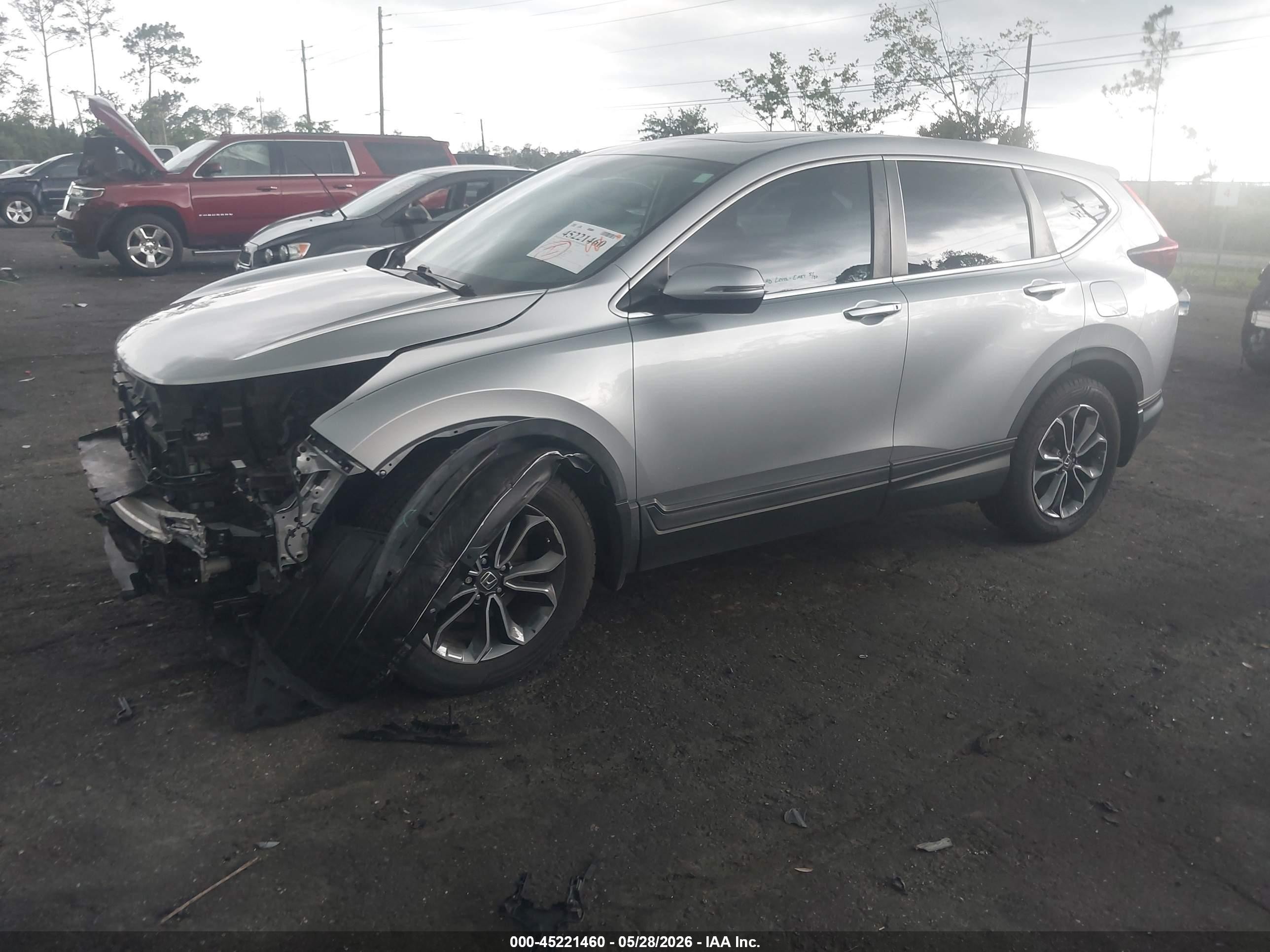 2020 Honda Cr-v 2wd Ex-l Gray vin: 5J6RW1H88LA018762