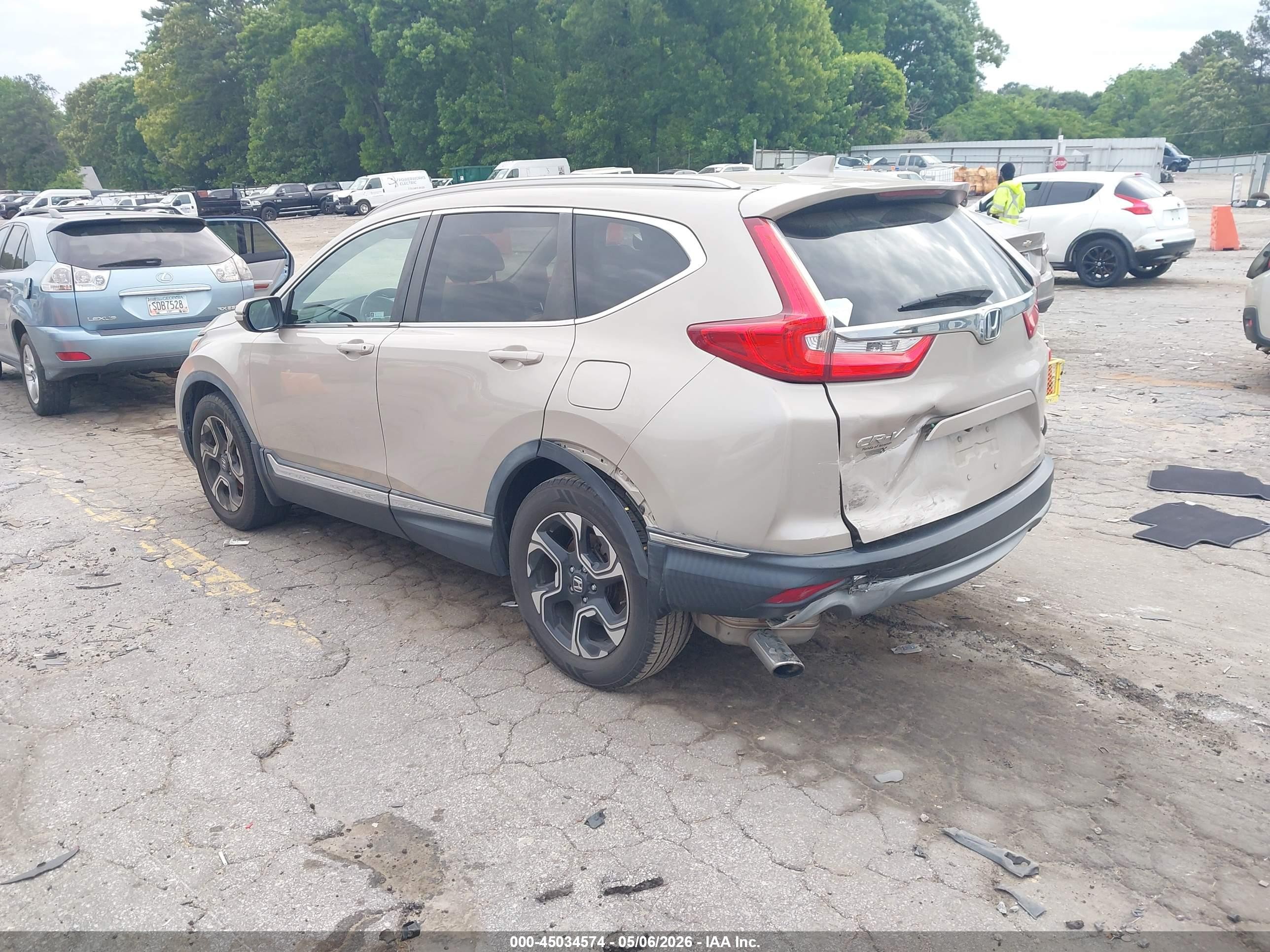 2018 Honda Cr-v Touring Желто-коричневый vin: 5J6RW1H92JL008612