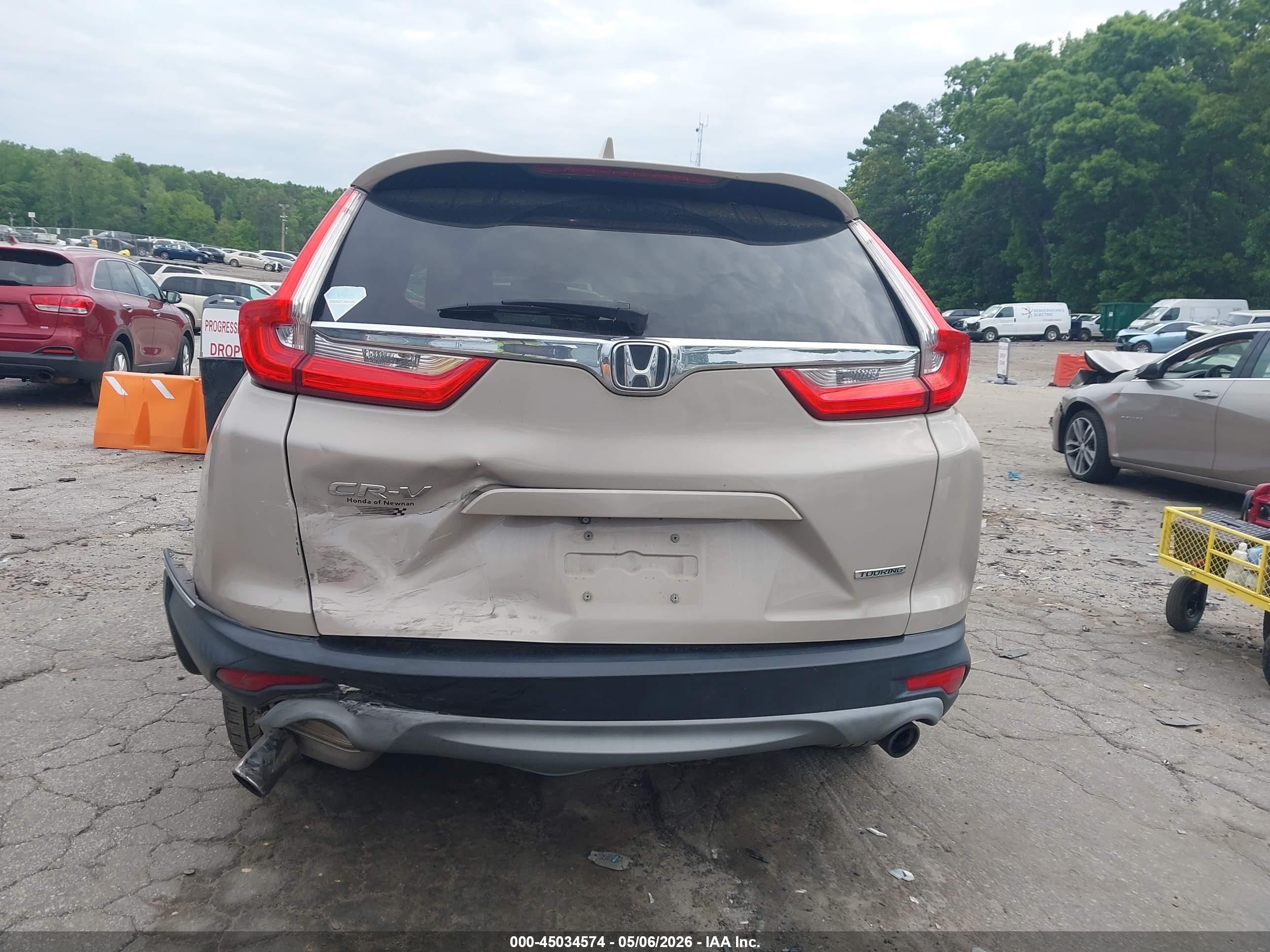 2018 Honda Cr-v Touring Желто-коричневый vin: 5J6RW1H92JL008612