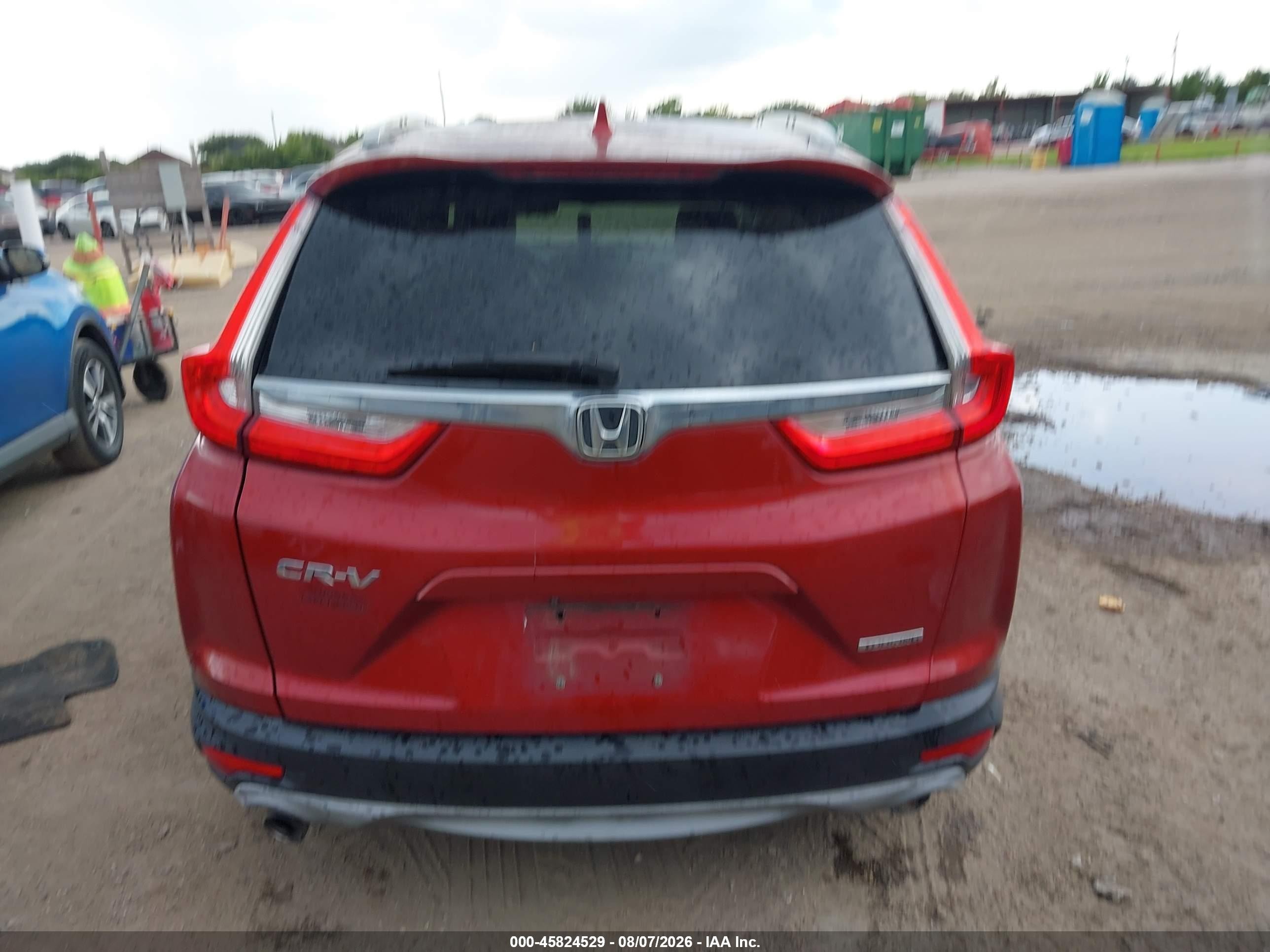 2017 Honda Cr-v Touring Red vin: 5J6RW1H9XHL014443