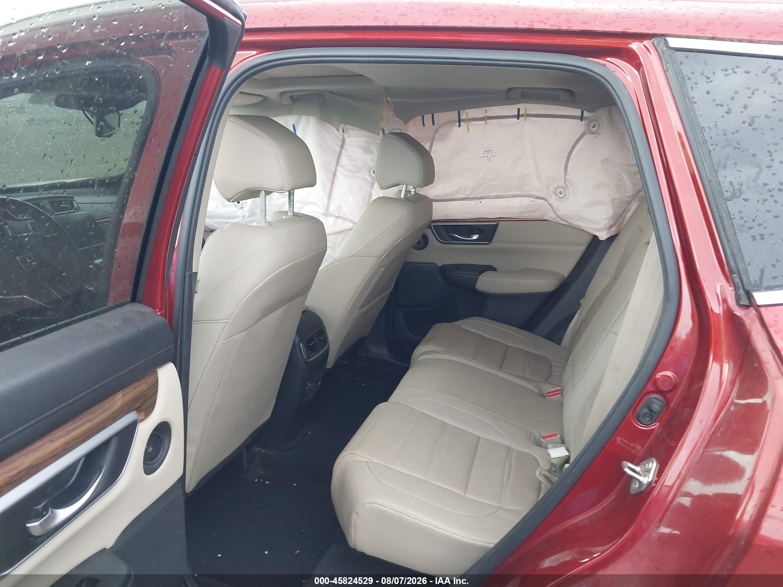 2017 Honda Cr-v Touring Red vin: 5J6RW1H9XHL014443