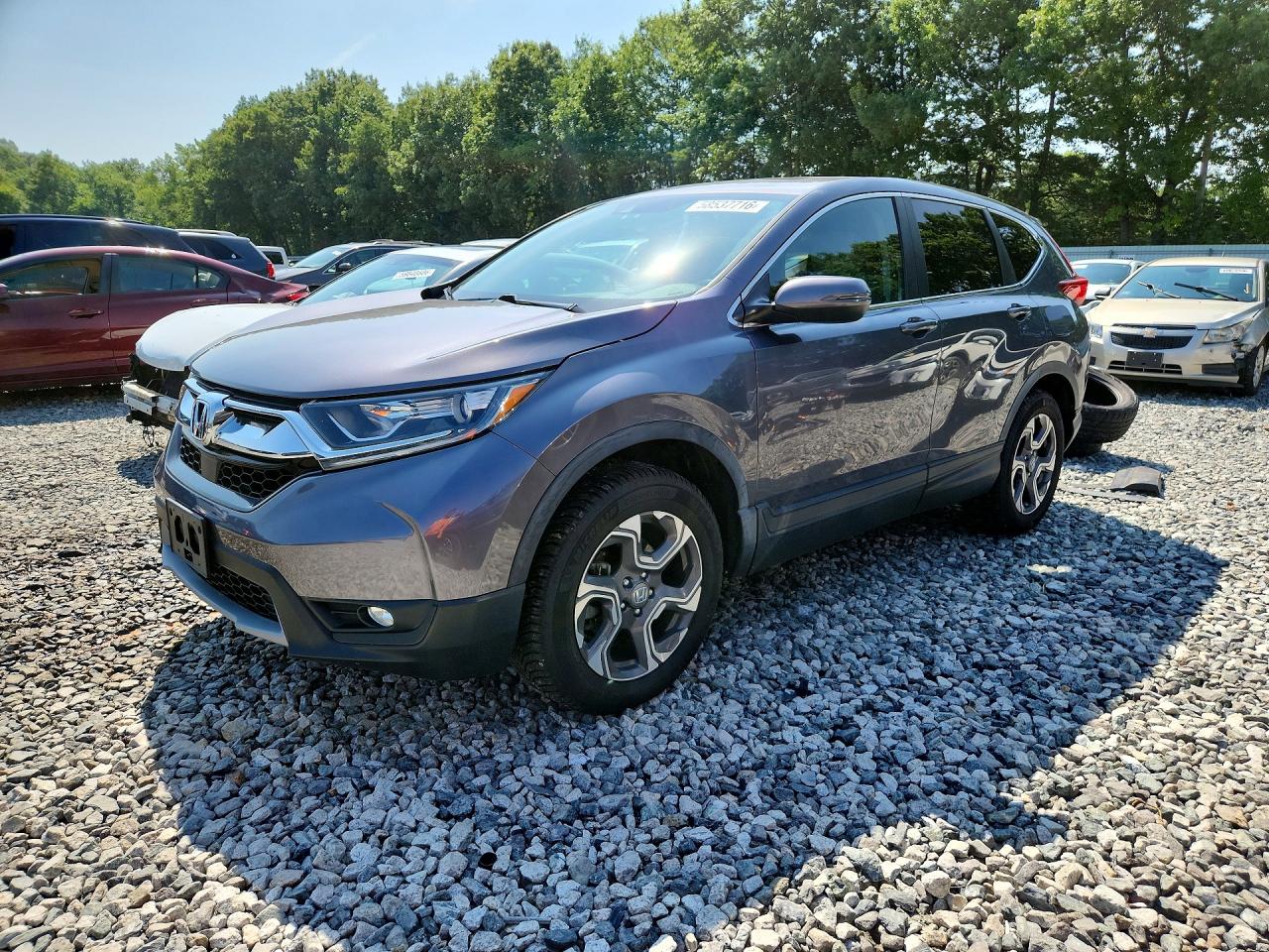 2017 Honda Cr-v Ex Gray vin: 5J6RW2H50HL055134