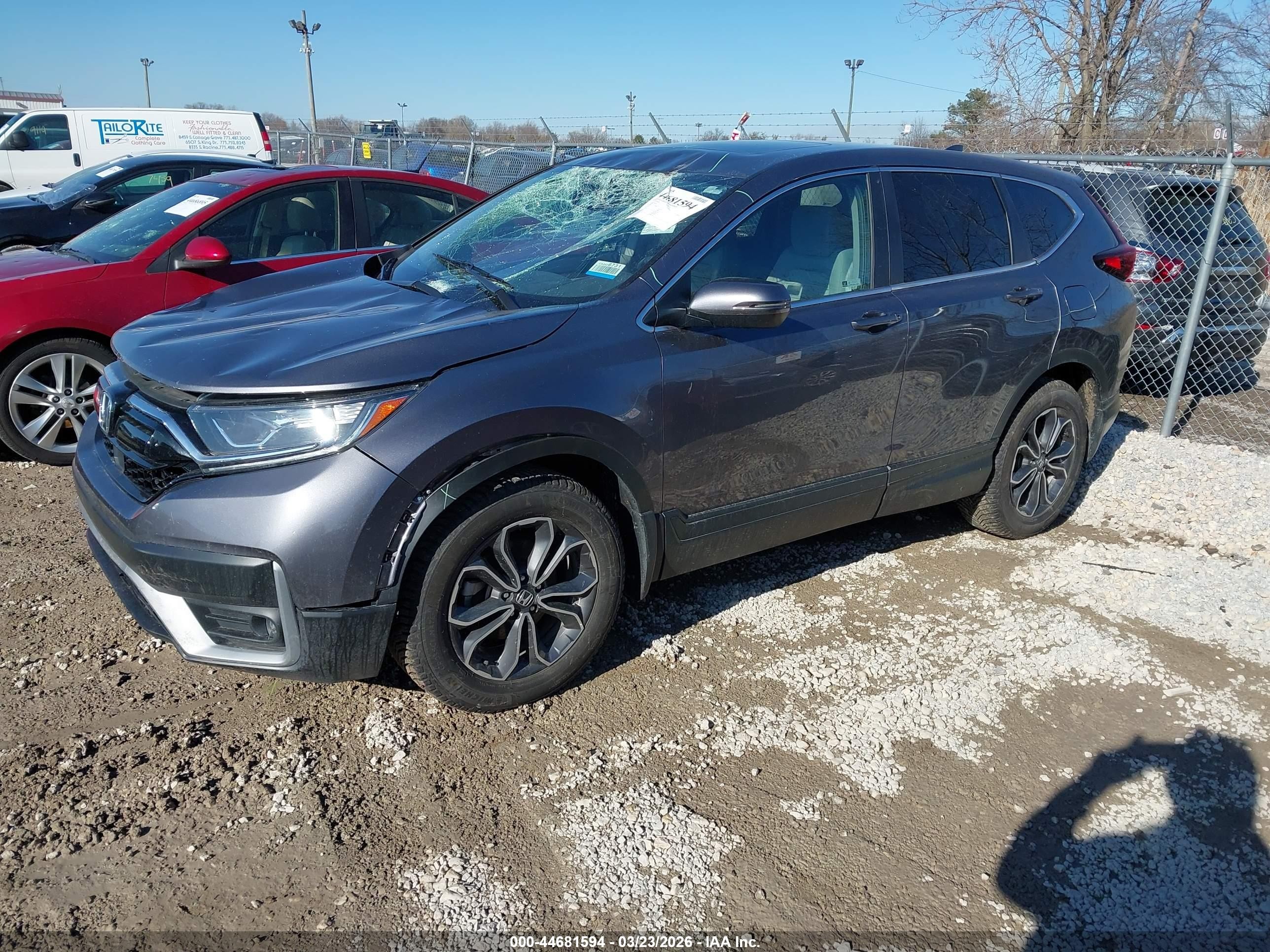 2020 Honda Cr-v Awd Ex Gray vin: 5J6RW2H50LL045695