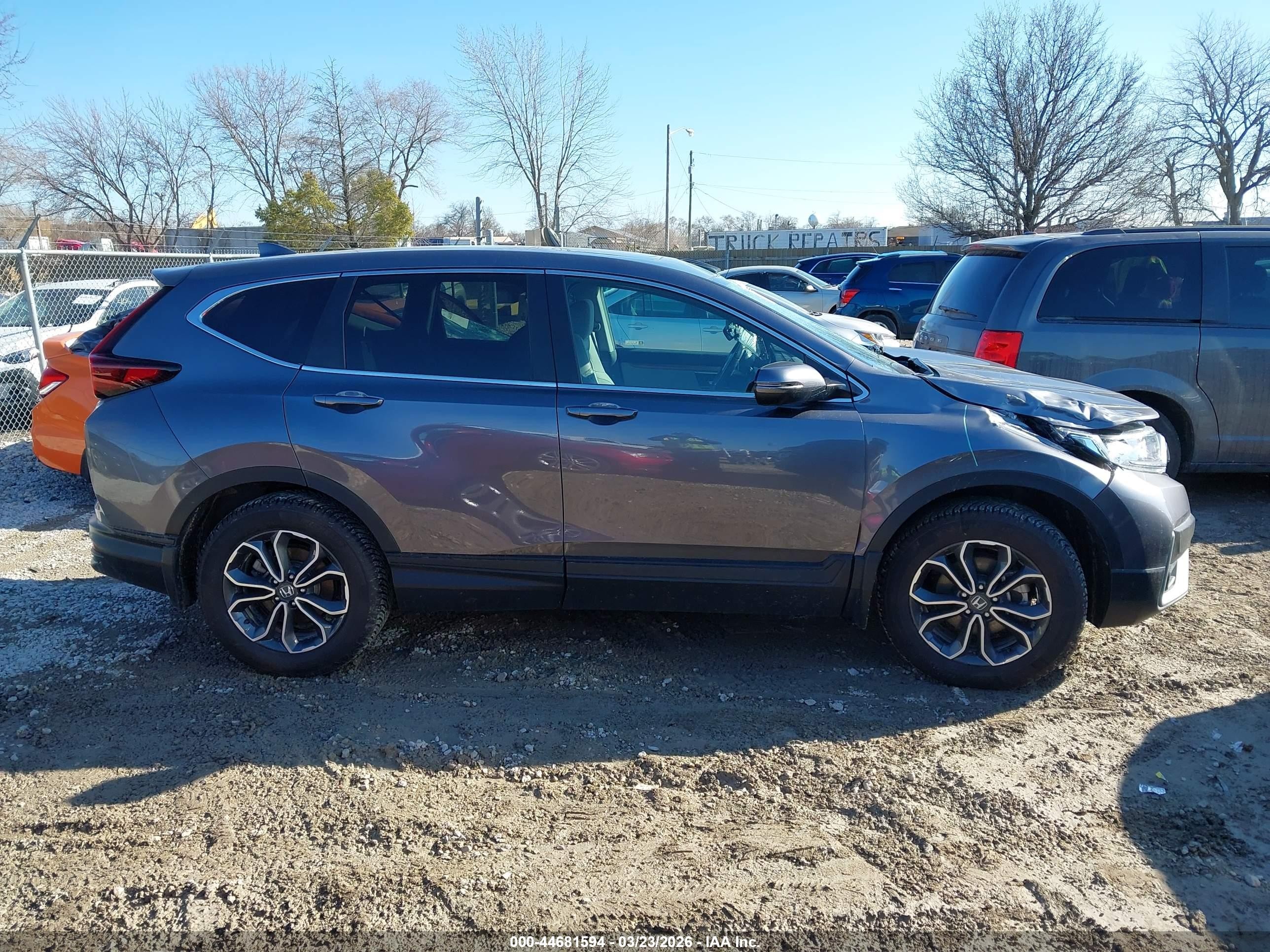 2020 Honda Cr-v Awd Ex Gray vin: 5J6RW2H50LL045695