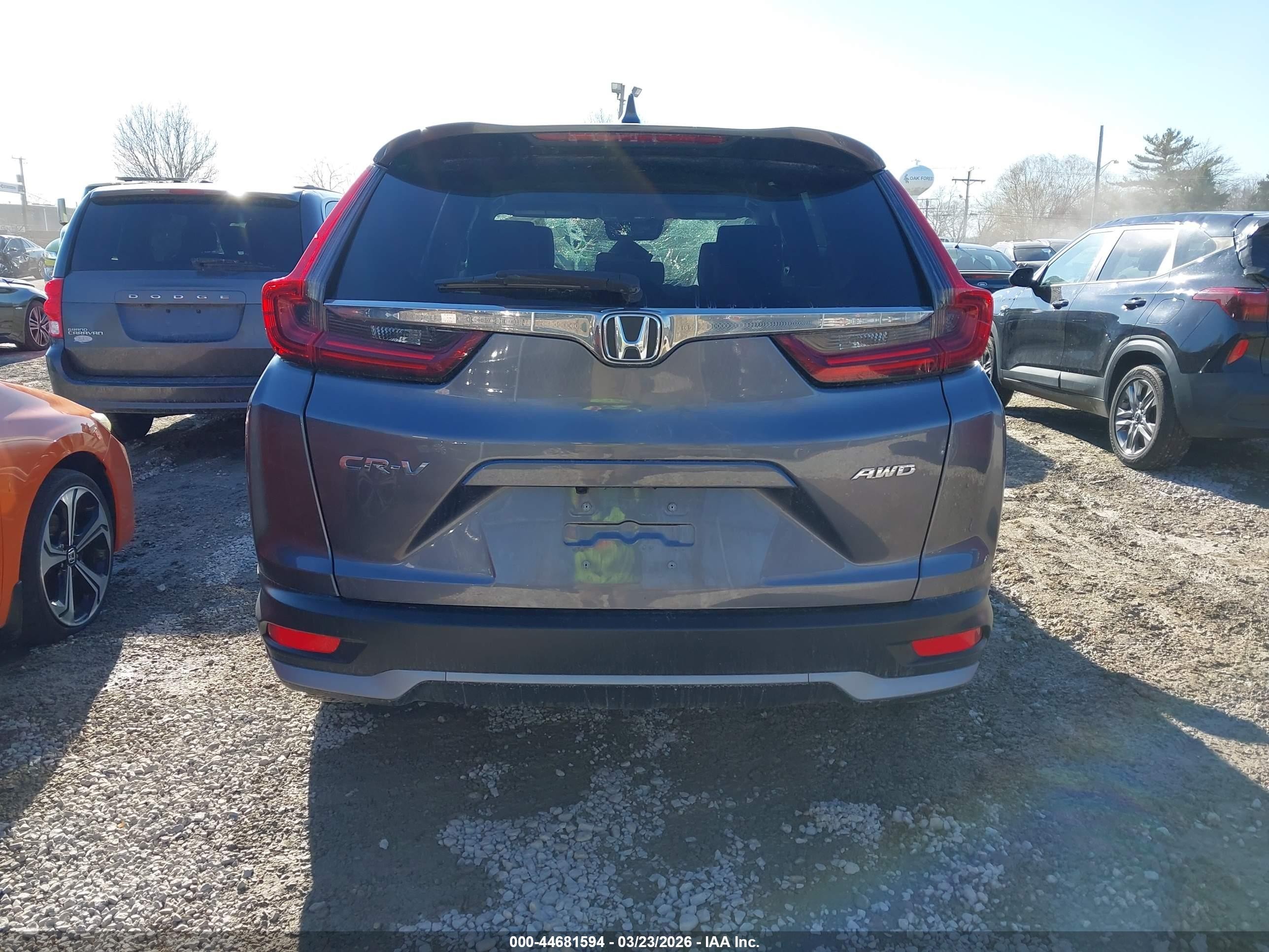 2020 Honda Cr-v Awd Ex Gray vin: 5J6RW2H50LL045695