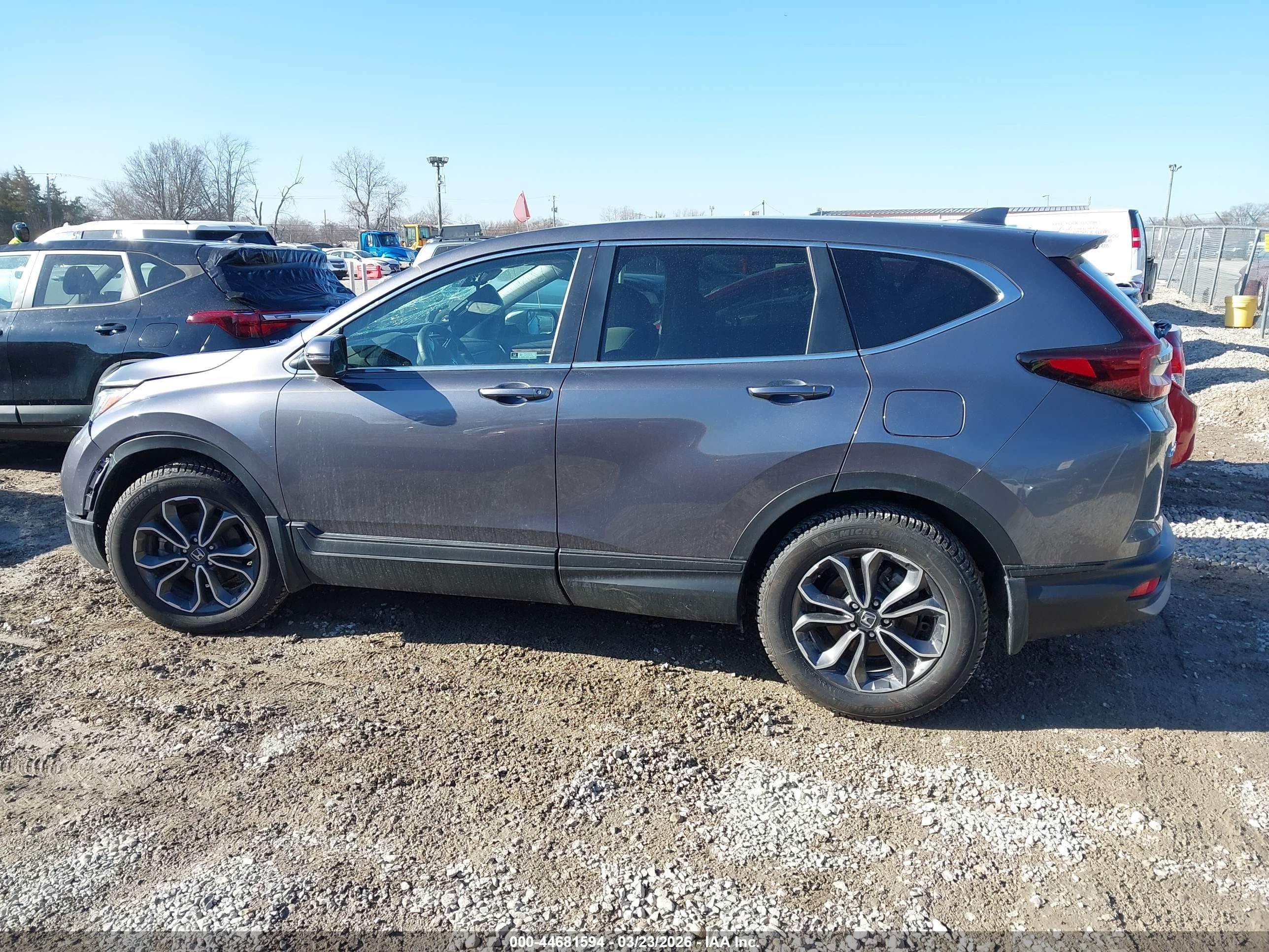 2020 Honda Cr-v Awd Ex Gray vin: 5J6RW2H50LL045695