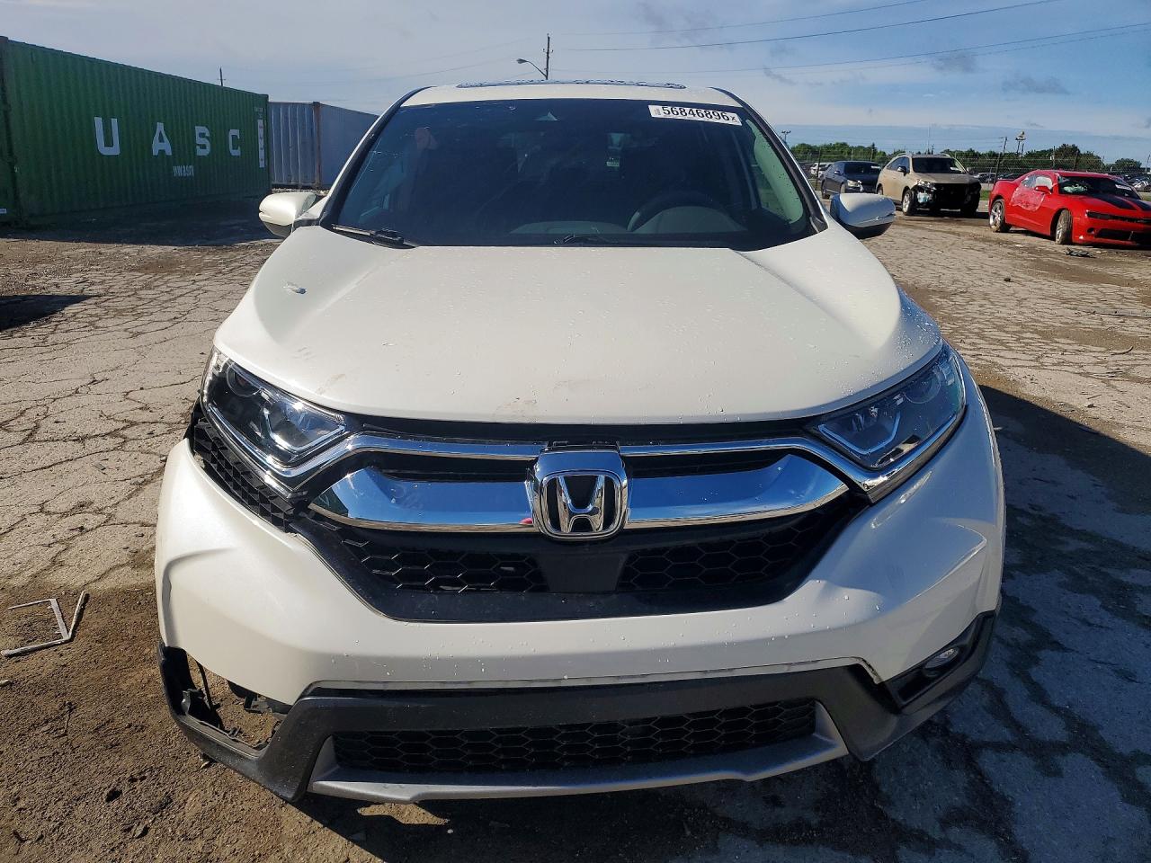 2018 Honda Cr-v Ex White vin: 5J6RW2H52JL006412