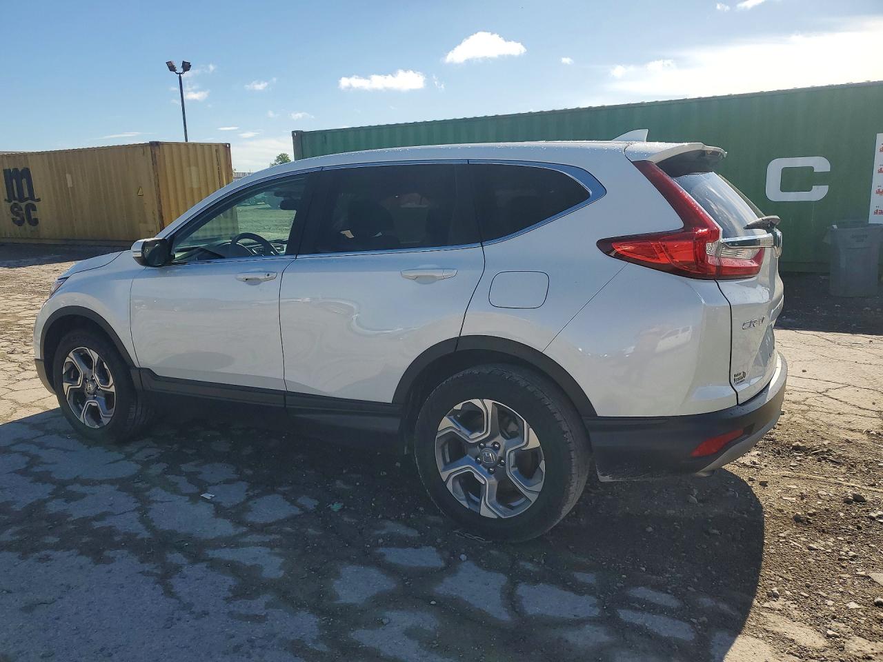 2018 Honda Cr-v Ex White vin: 5J6RW2H52JL006412