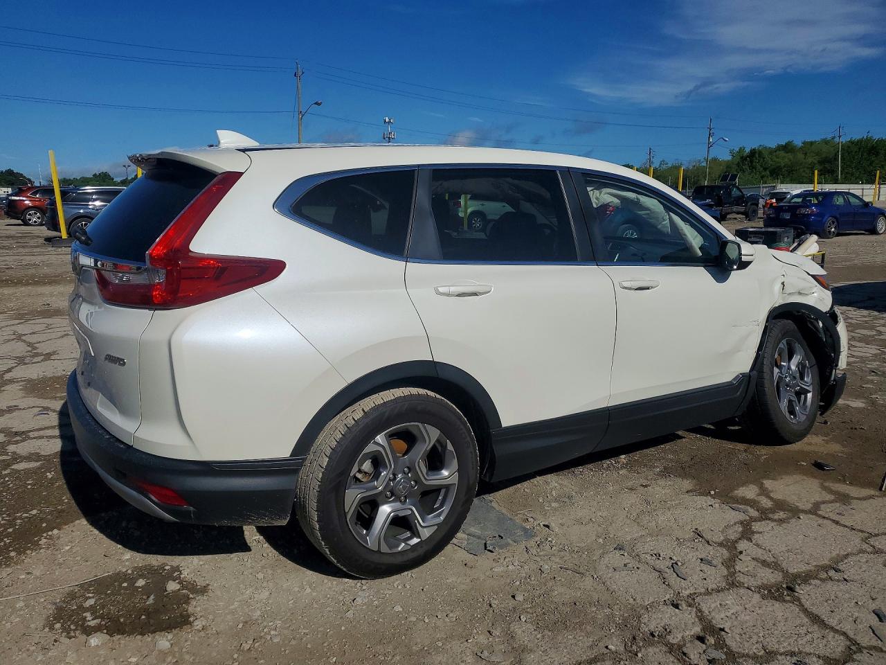 2018 Honda Cr-v Ex White vin: 5J6RW2H52JL006412