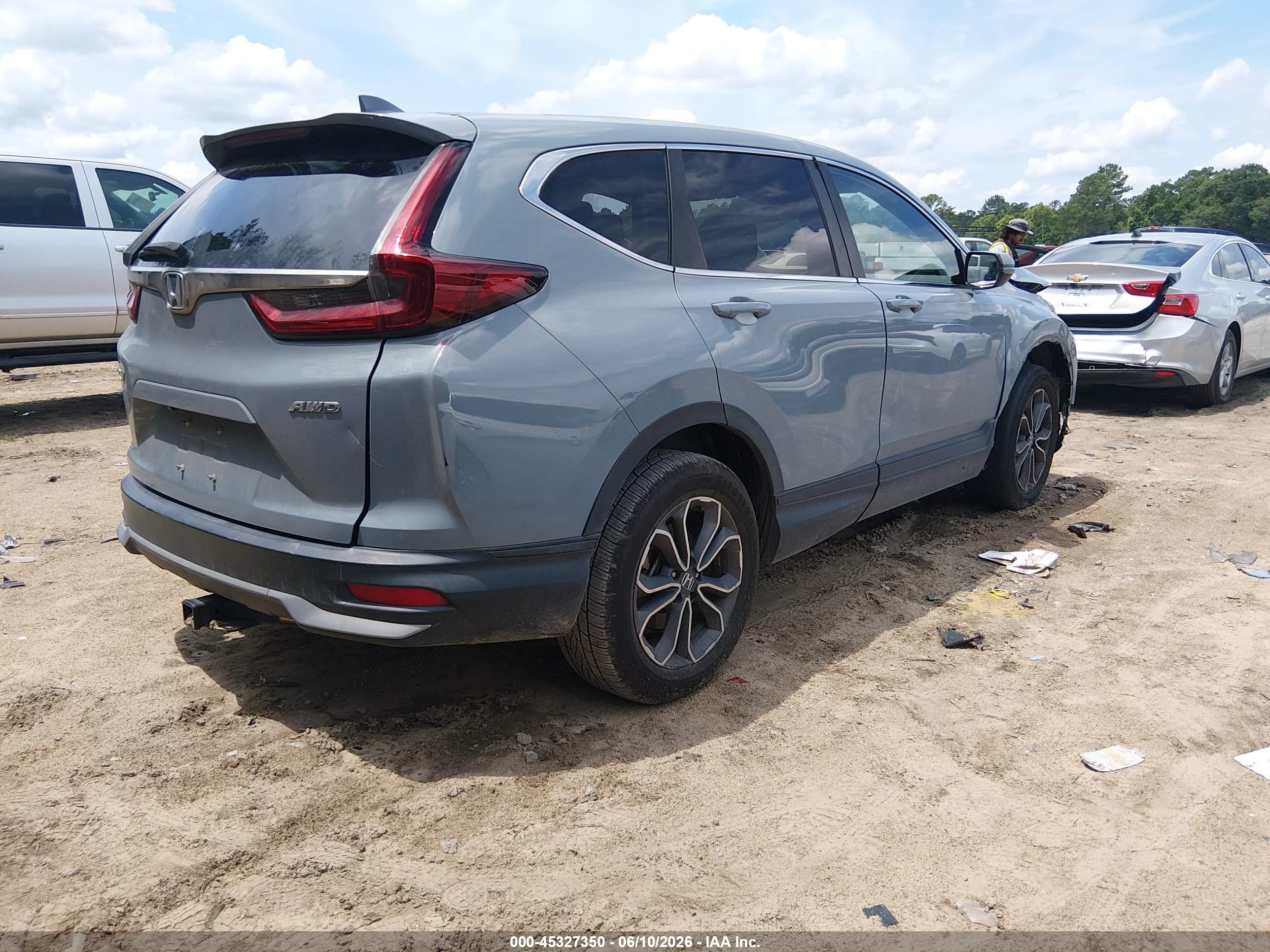 2021 Honda Cr-v Awd Ex Light Blue vin: 5J6RW2H52ML012473