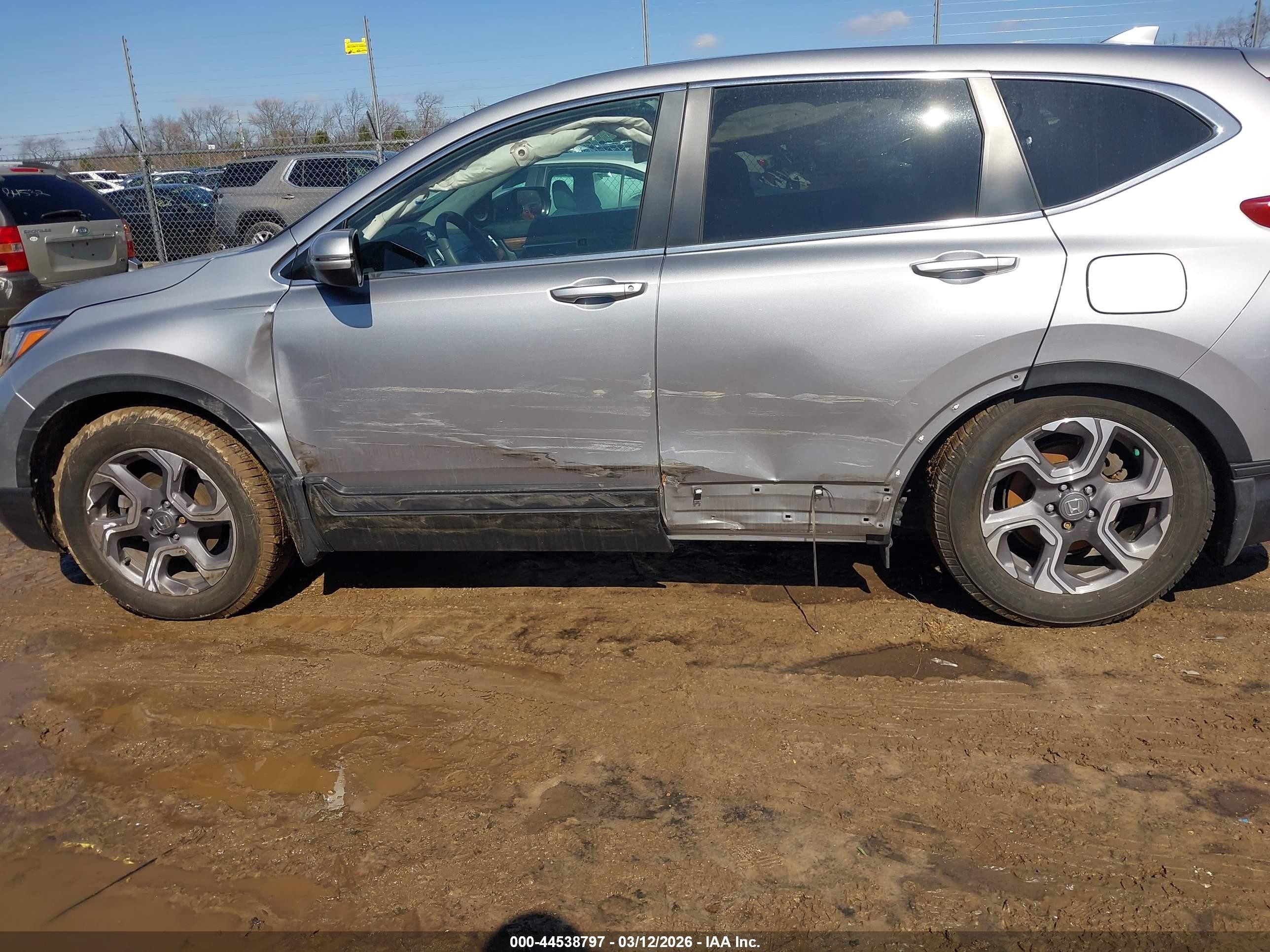 2017 Honda Cr-v Ex Silver vin: 5J6RW2H53HL051661