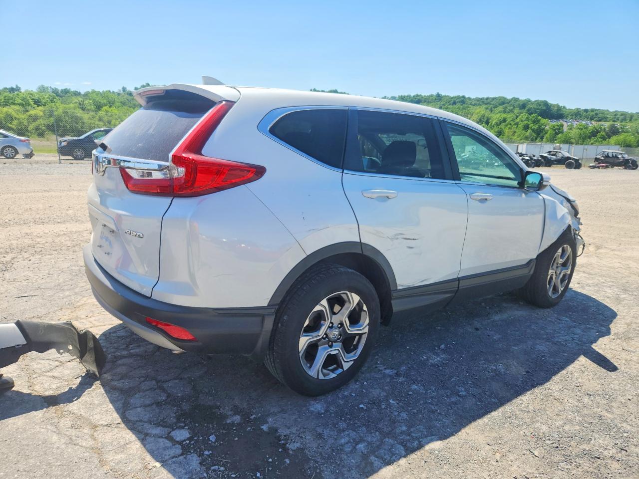 2019 Honda Cr-v Ex White vin: 5J6RW2H53KA001412