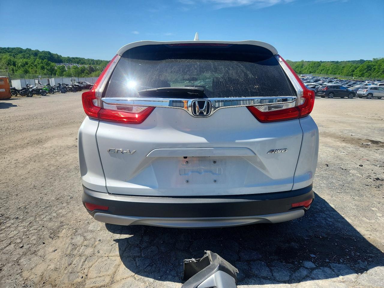 2019 Honda Cr-v Ex White vin: 5J6RW2H53KA001412