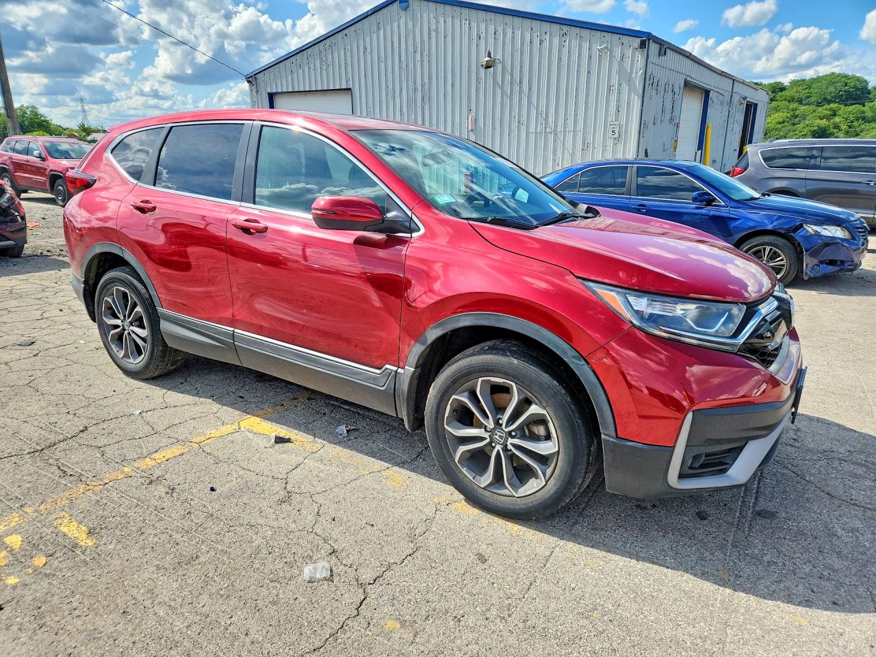 2020 Honda Cr-v Ex Red vin: 5J6RW2H55LL016483