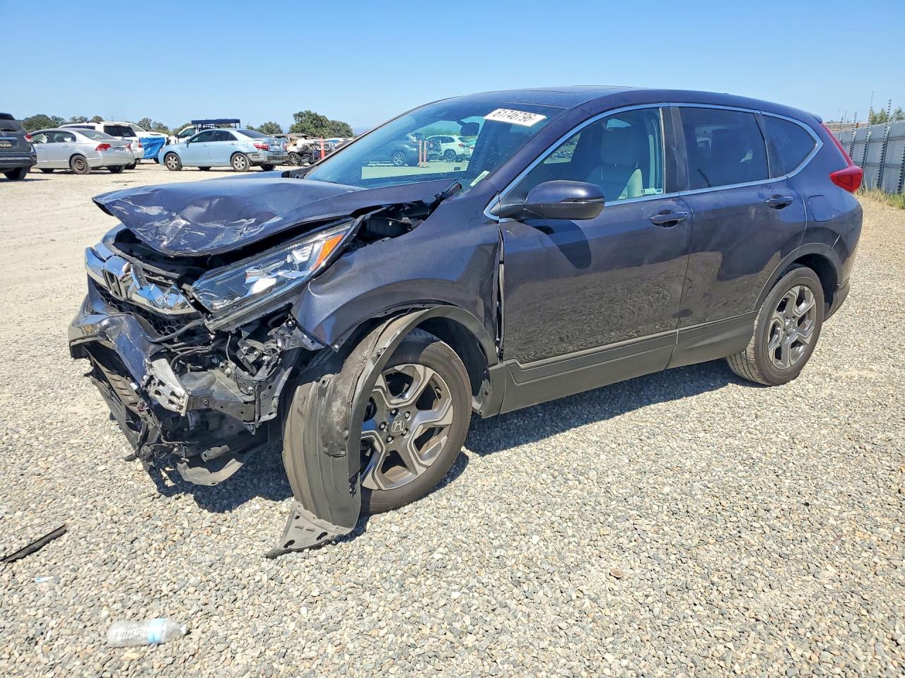 2019 Honda Cr-v Ex Gray vin: 5J6RW2H5XKA015548