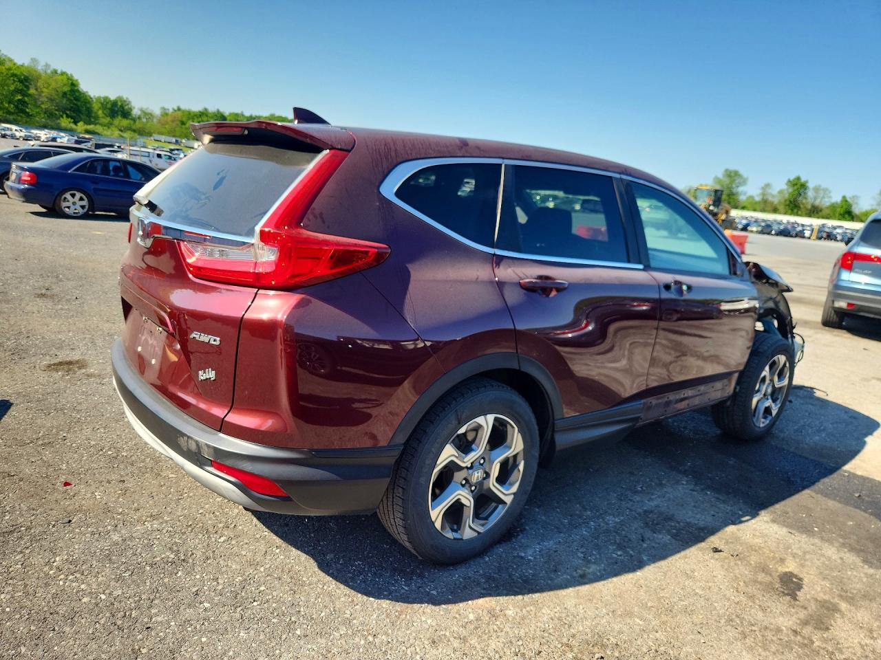2017 Honda Cr-v Exl Burgundy vin: 5J6RW2H80HL002184