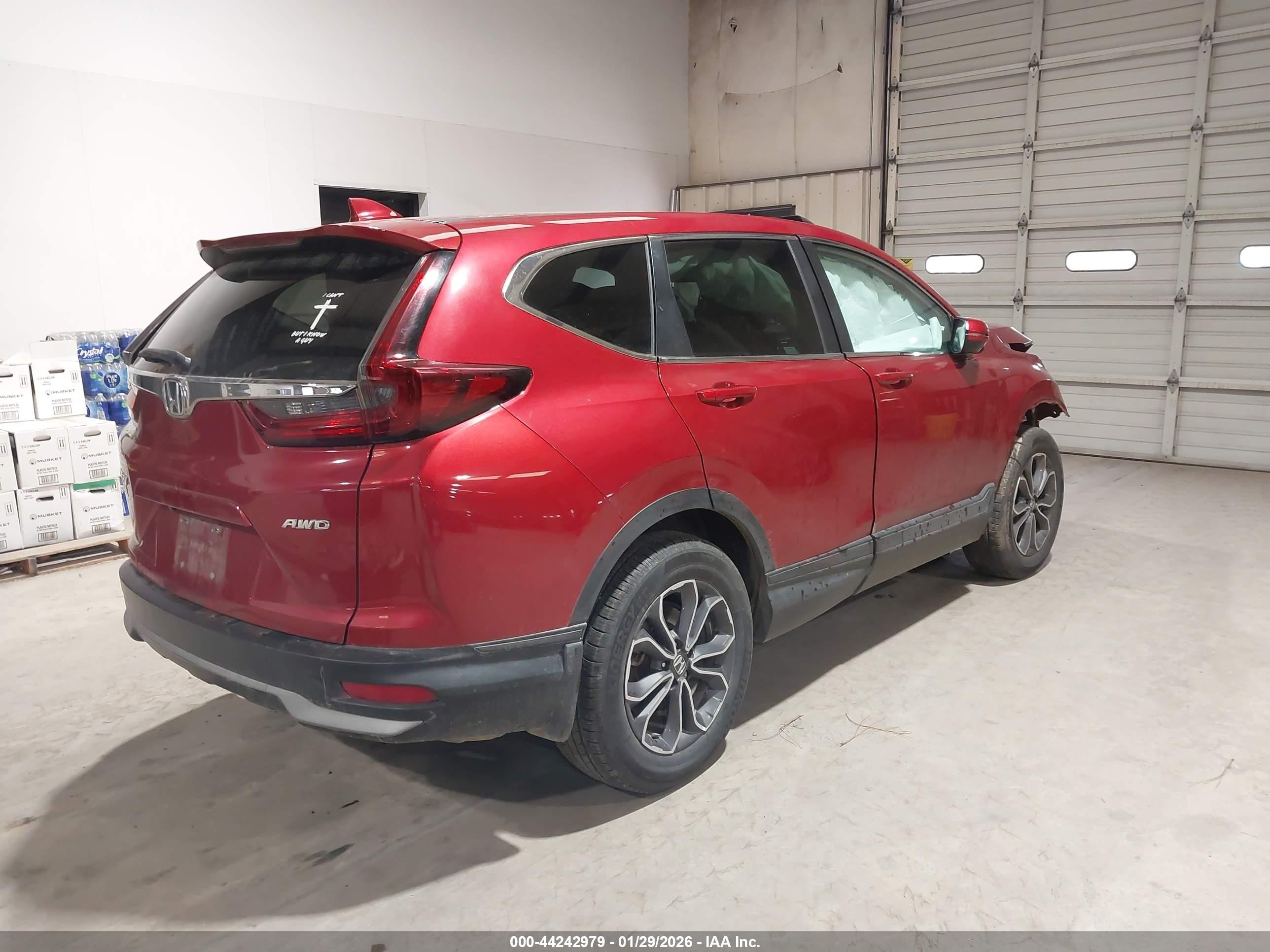 2020 Honda Cr-v Awd Ex-l Red vin: 5J6RW2H80LL028602