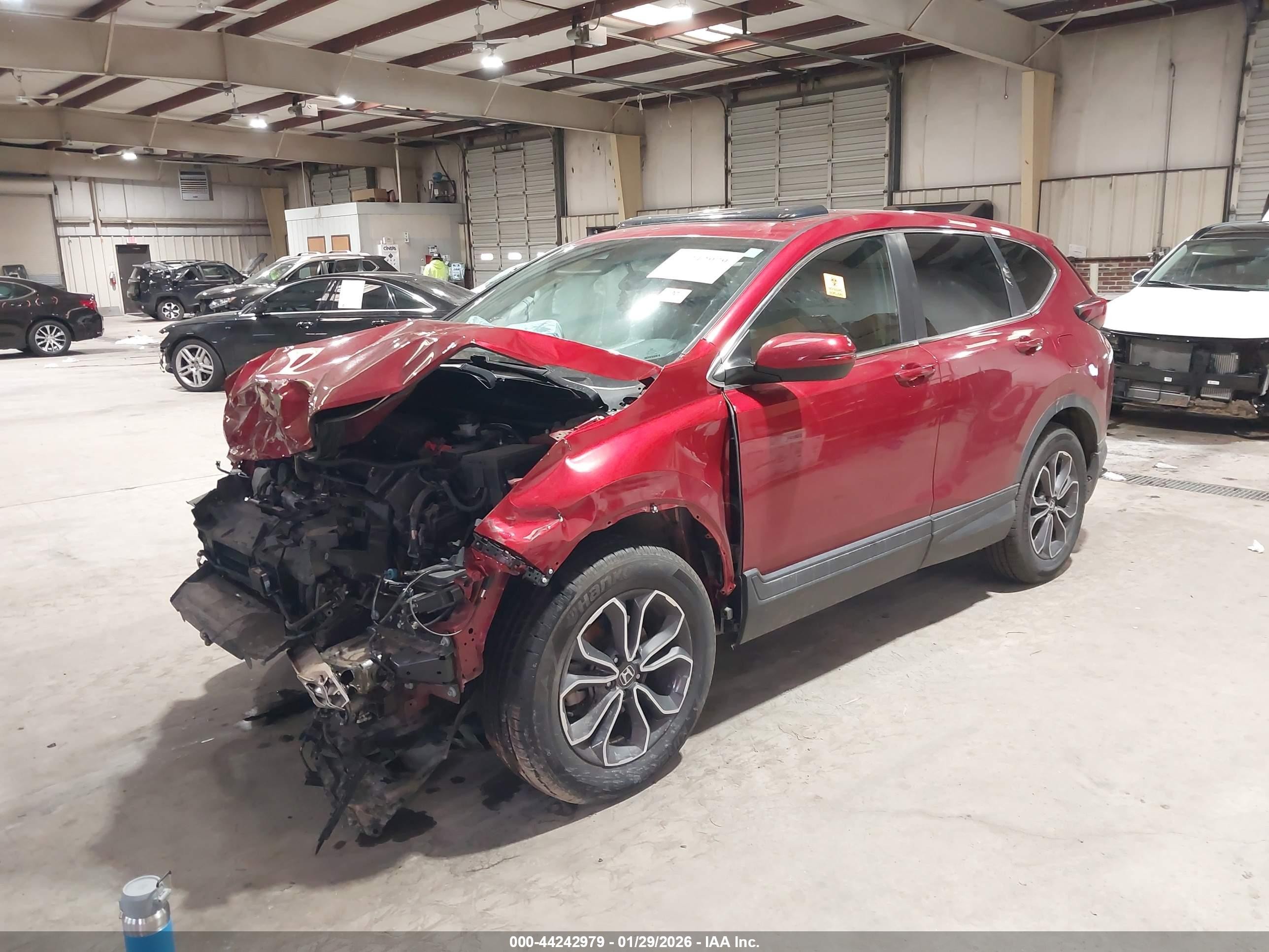 2020 Honda Cr-v Awd Ex-l Red vin: 5J6RW2H80LL028602