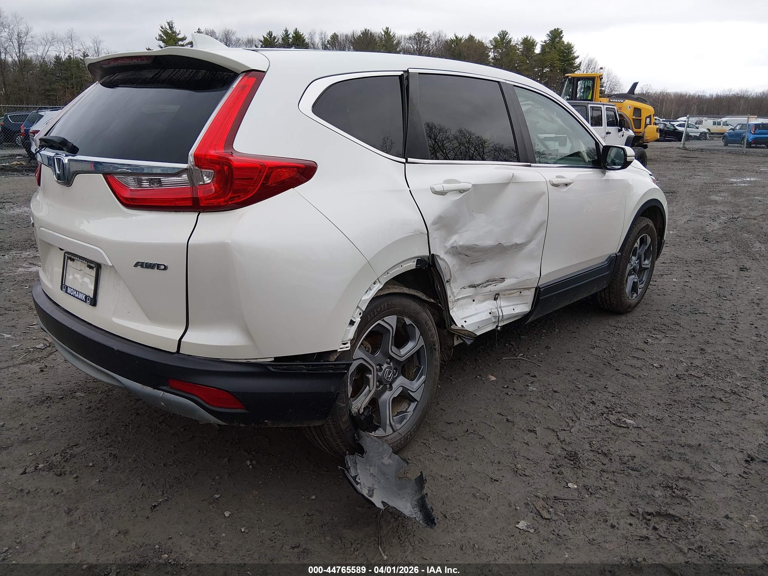 2017 Honda Cr-v Ex-l/ex-l Navi White vin: 5J6RW2H82HL020797