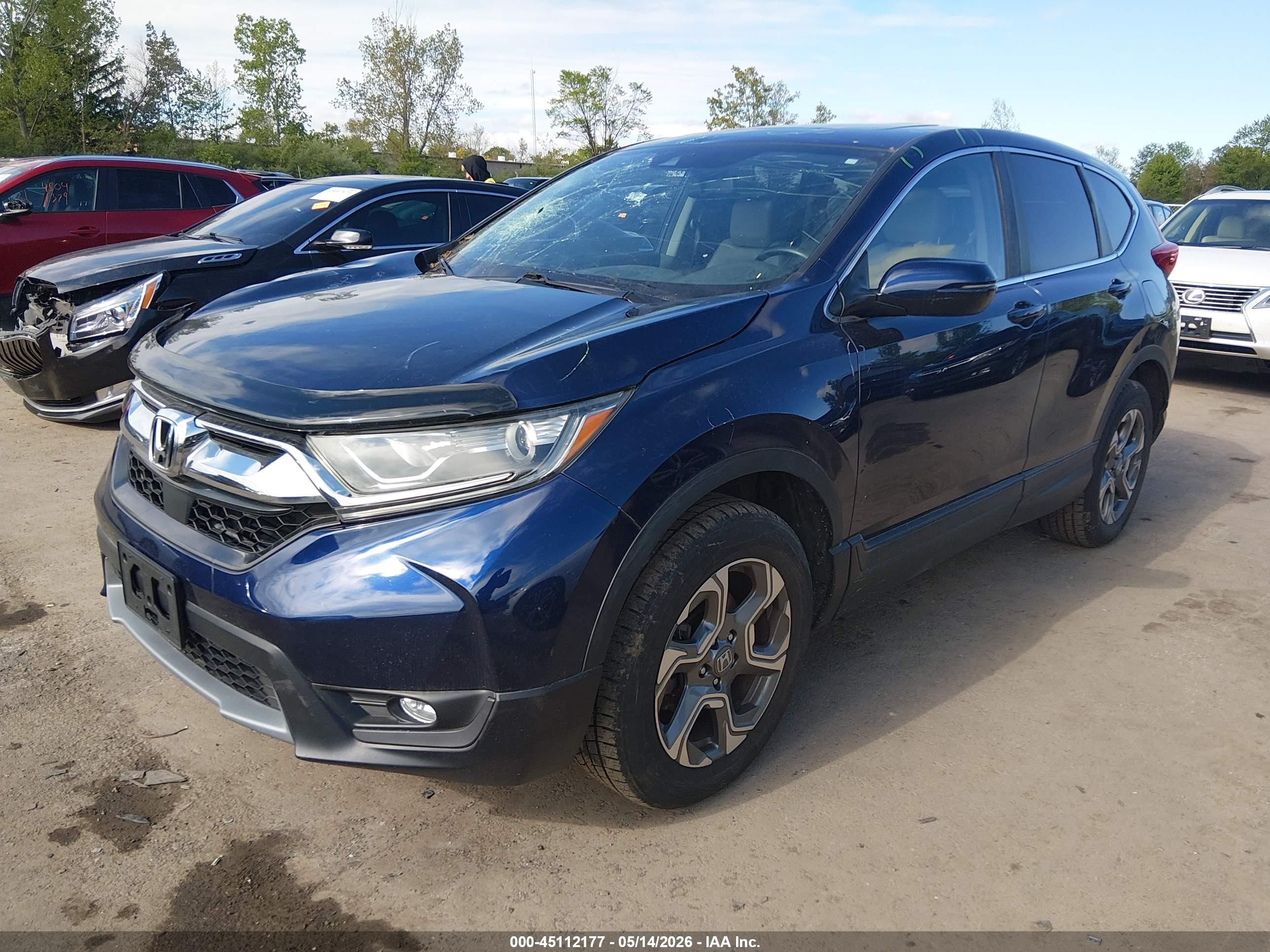 2017 Honda Cr-v Ex-l/ex-l Navi Синий vin: 5J6RW2H82HL063620