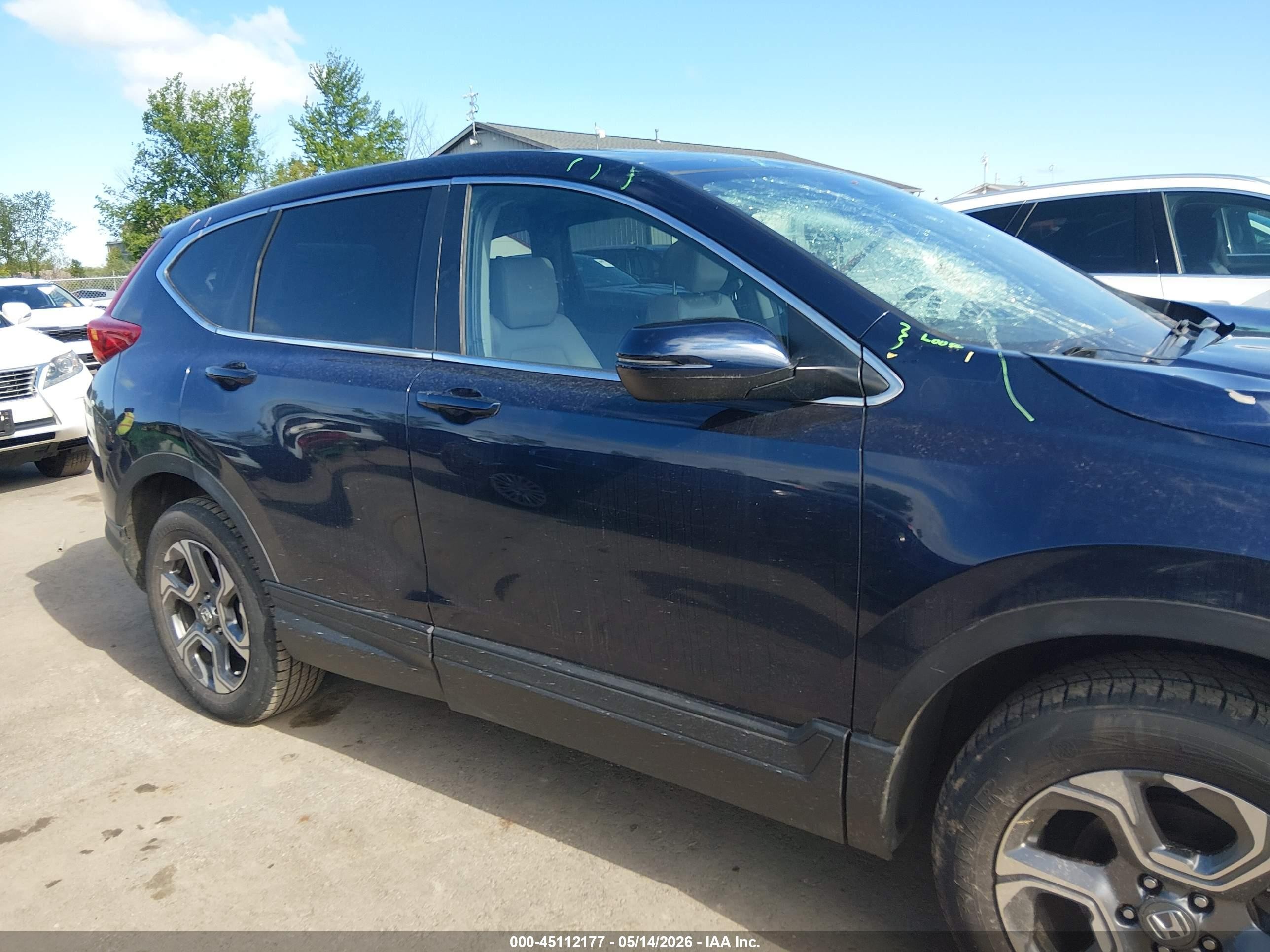 2017 Honda Cr-v Ex-l/ex-l Navi Синий vin: 5J6RW2H82HL063620