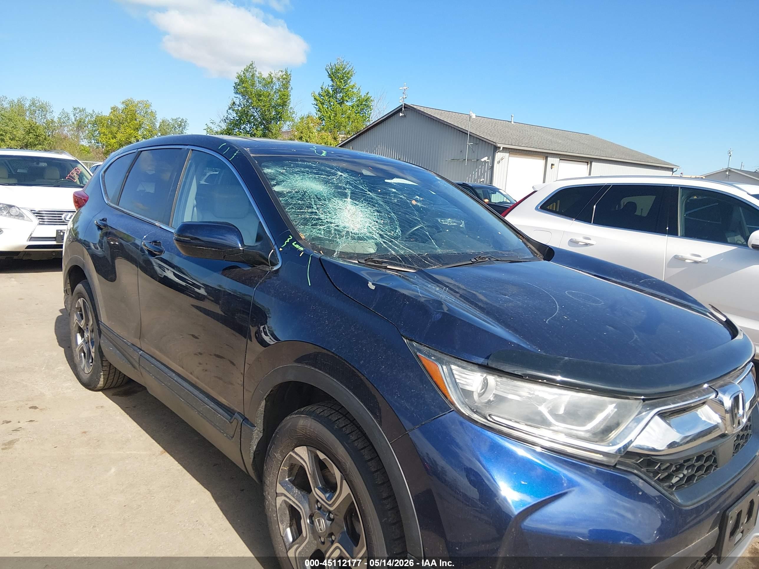 2017 Honda Cr-v Ex-l/ex-l Navi Синий vin: 5J6RW2H82HL063620