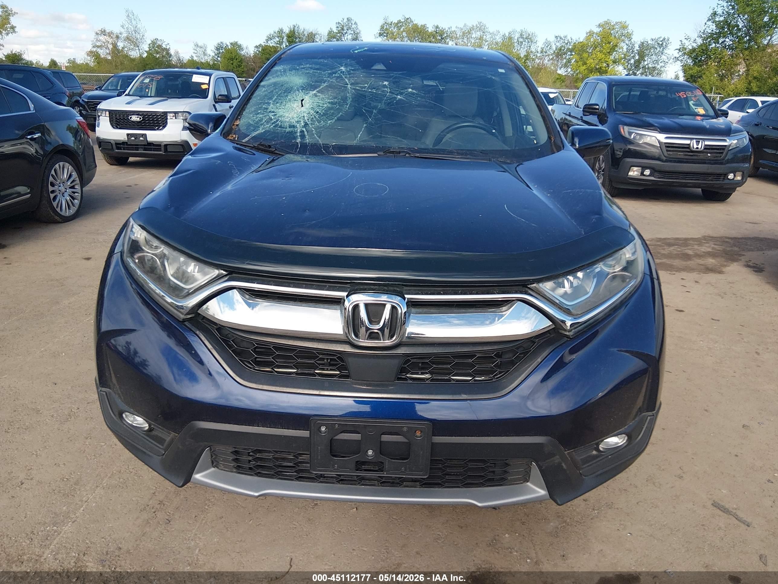 2017 Honda Cr-v Ex-l/ex-l Navi Синий vin: 5J6RW2H82HL063620