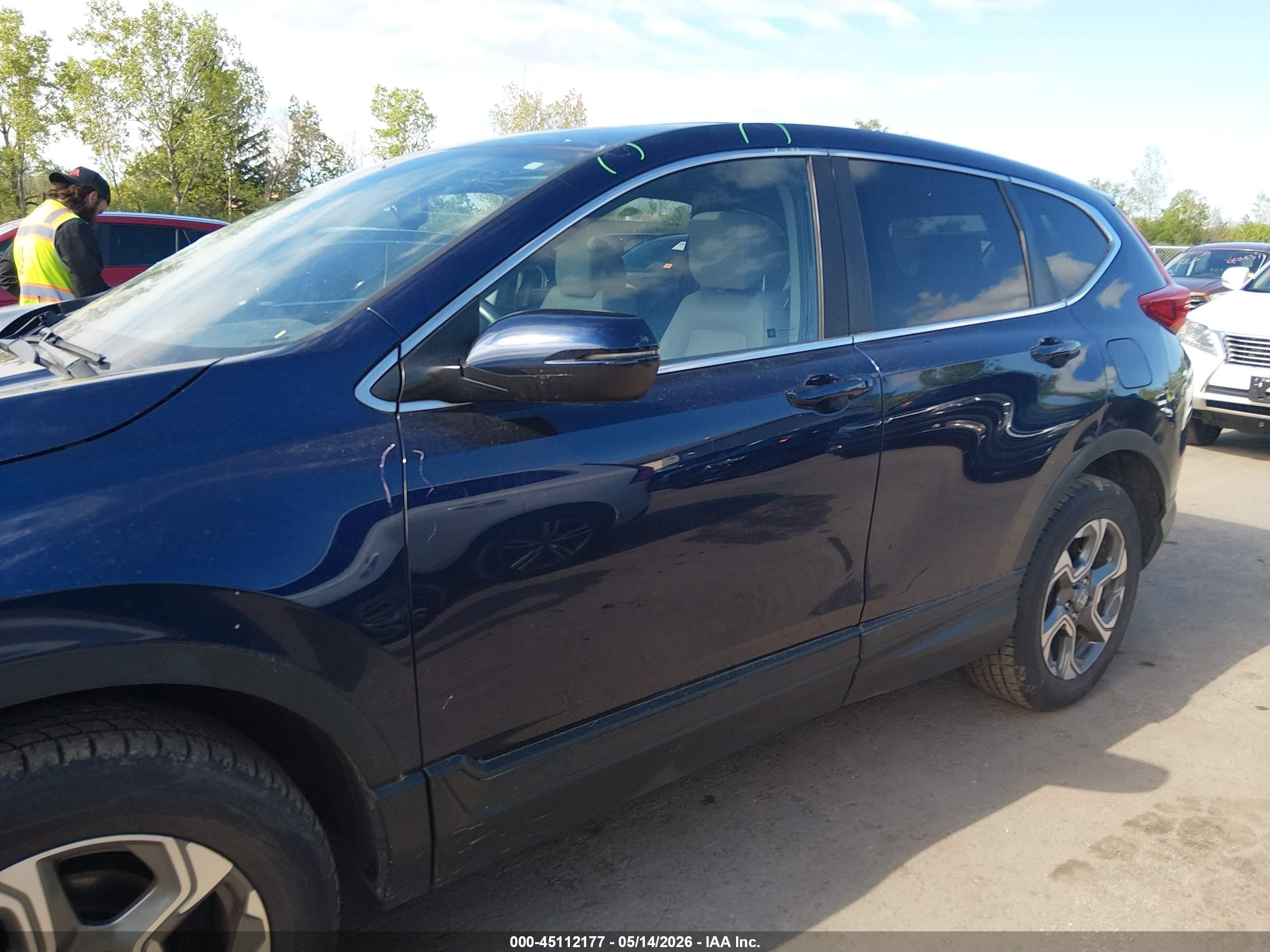 2017 Honda Cr-v Ex-l/ex-l Navi Синий vin: 5J6RW2H82HL063620