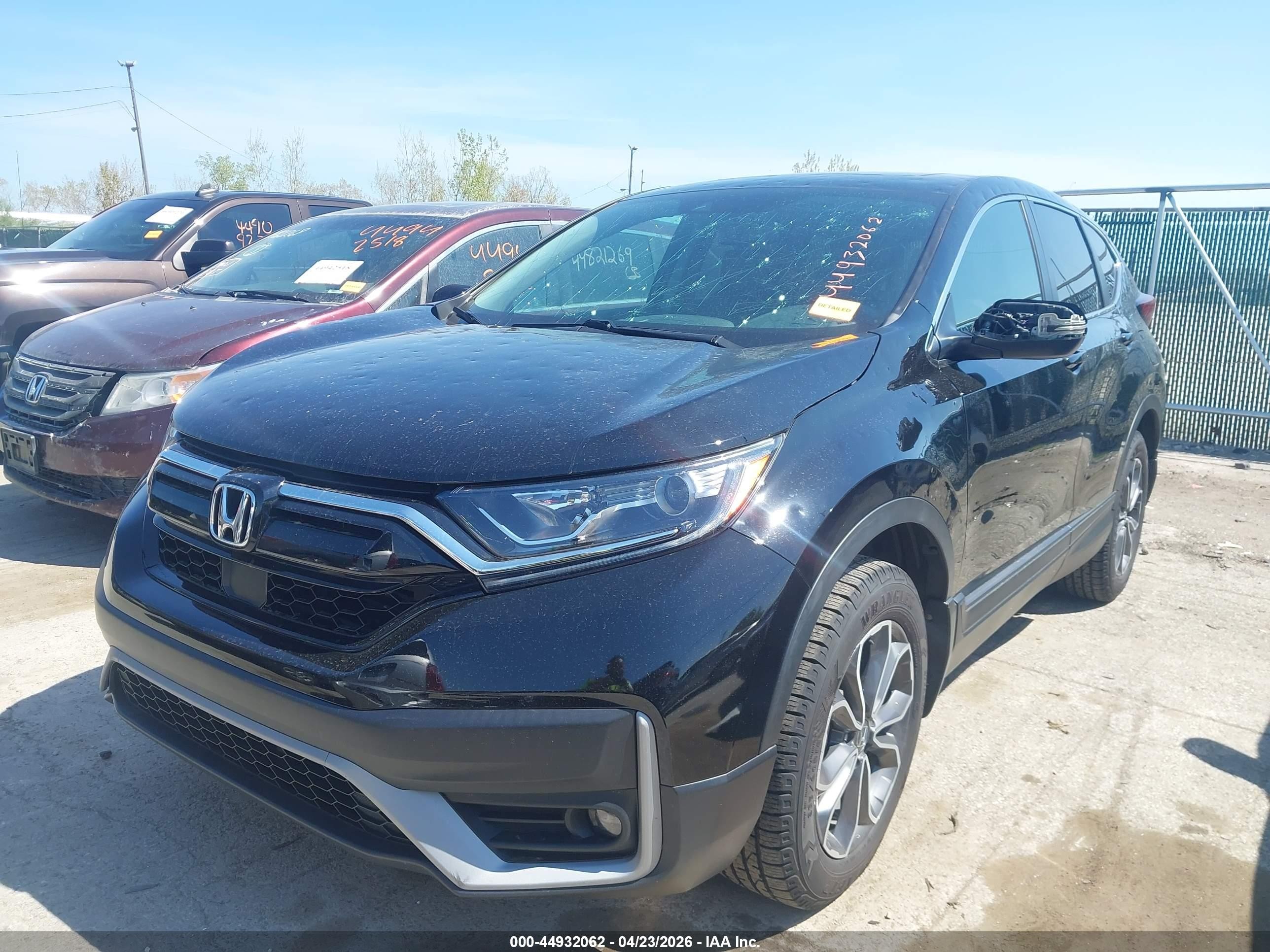 2022 Honda Cr-v Awd Ex-l Black vin: 5J6RW2H82NL002909