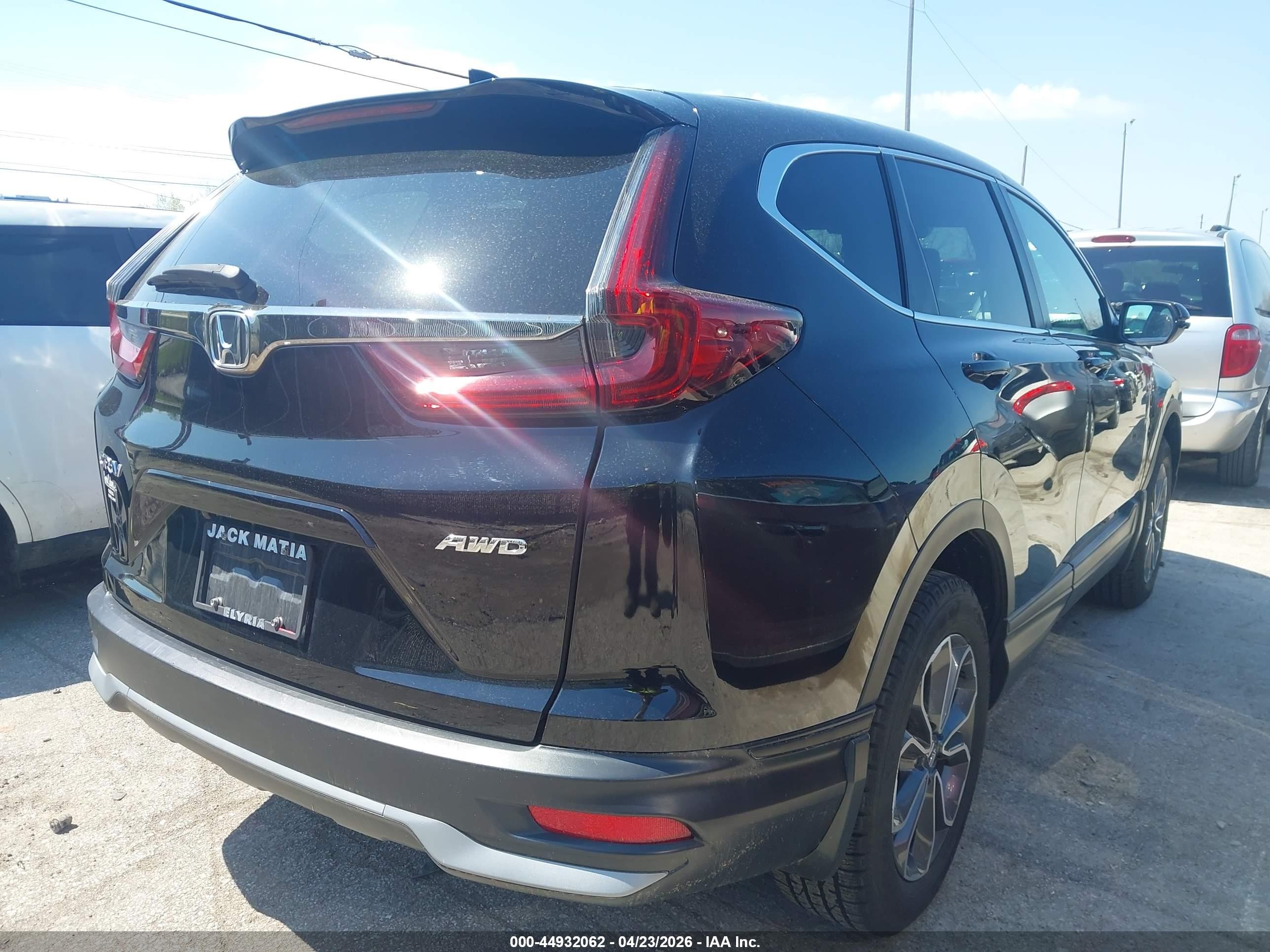 2022 Honda Cr-v Awd Ex-l Black vin: 5J6RW2H82NL002909