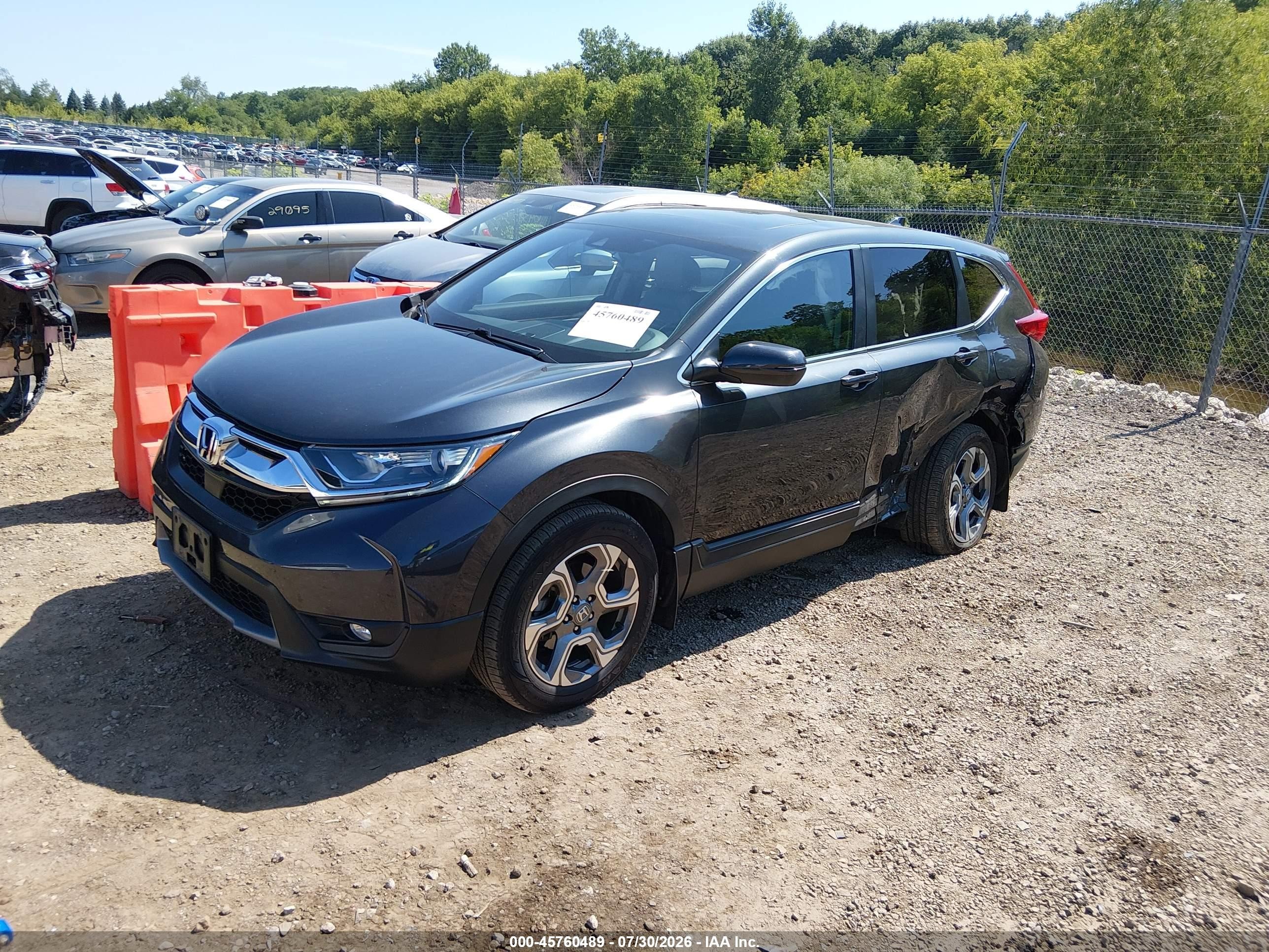 2017 Honda Cr-v Ex-l/ex-l Navi Gray vin: 5J6RW2H83HL078868