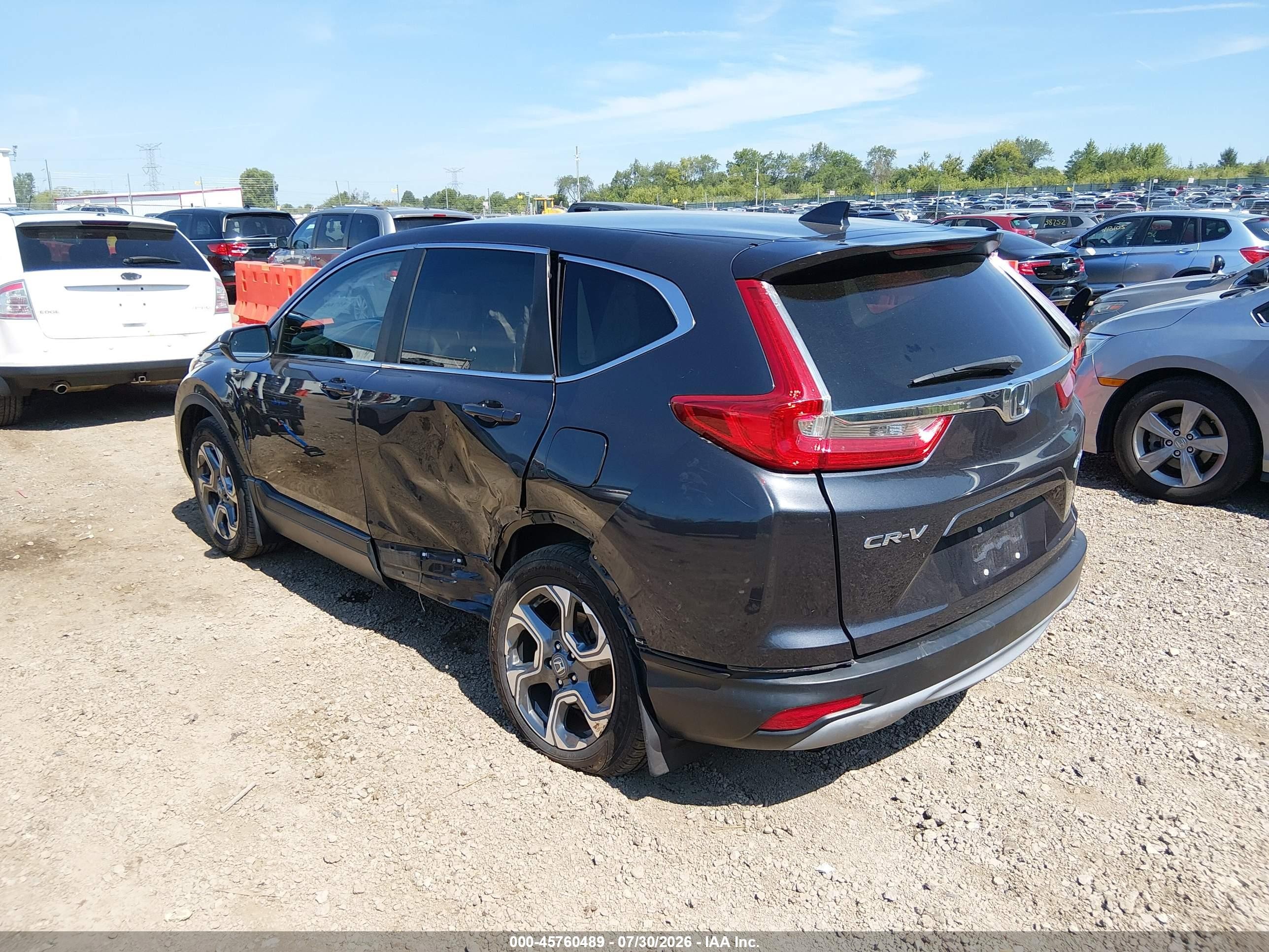 2017 Honda Cr-v Ex-l/ex-l Navi Gray vin: 5J6RW2H83HL078868