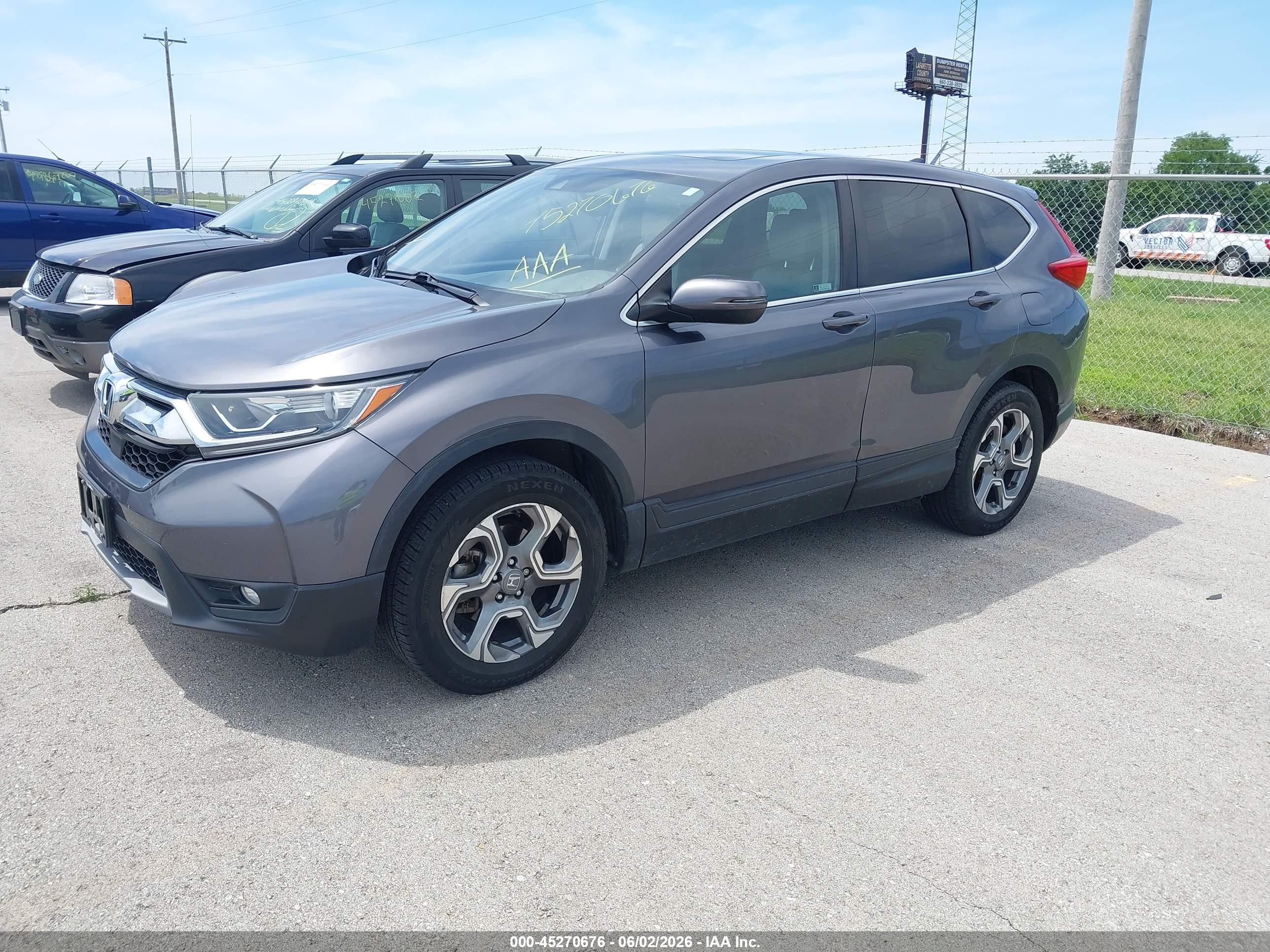 2019 Honda Cr-v Ex-l Gray vin: 5J6RW2H83KL022470