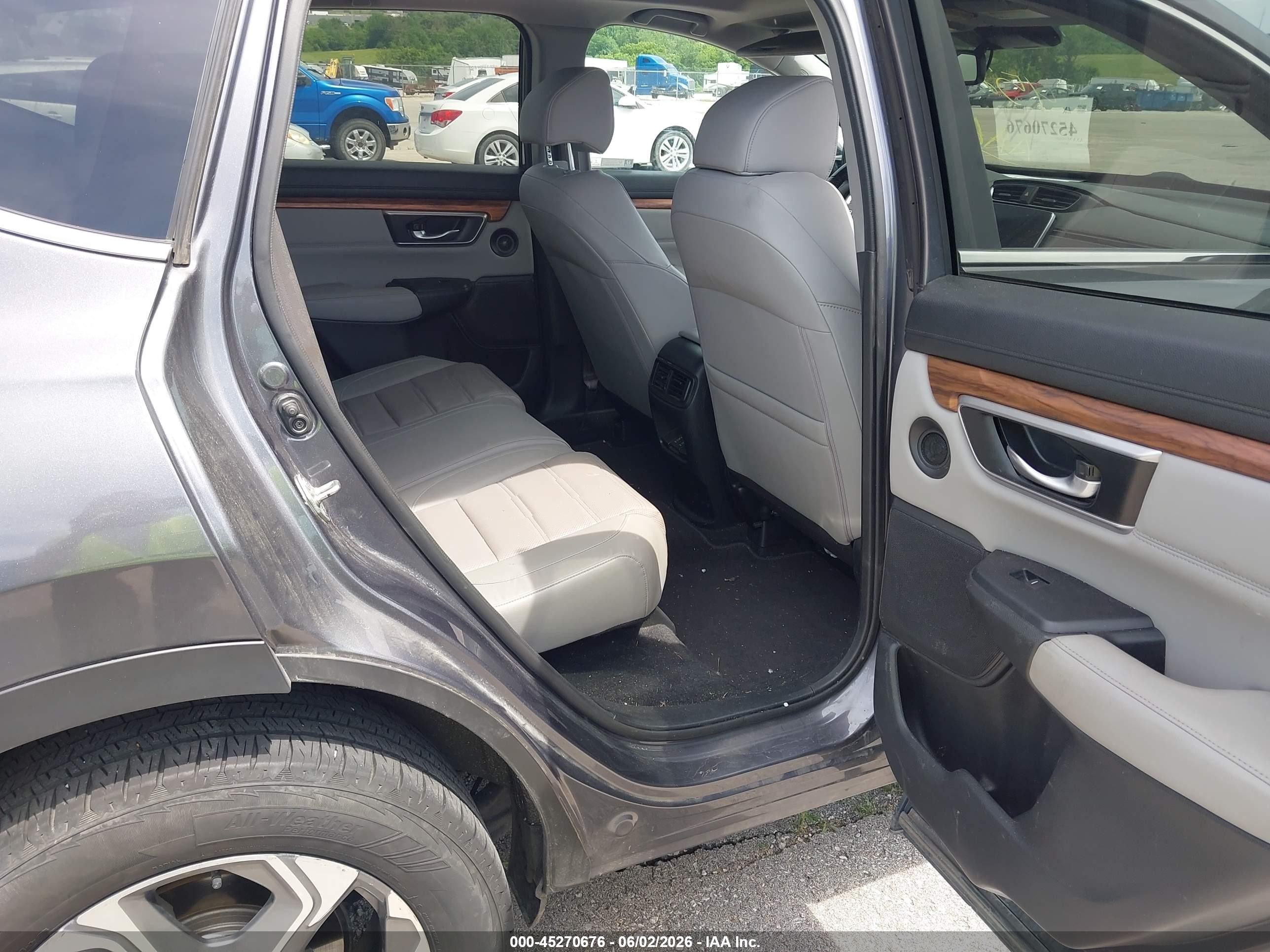 2019 Honda Cr-v Ex-l Gray vin: 5J6RW2H83KL022470