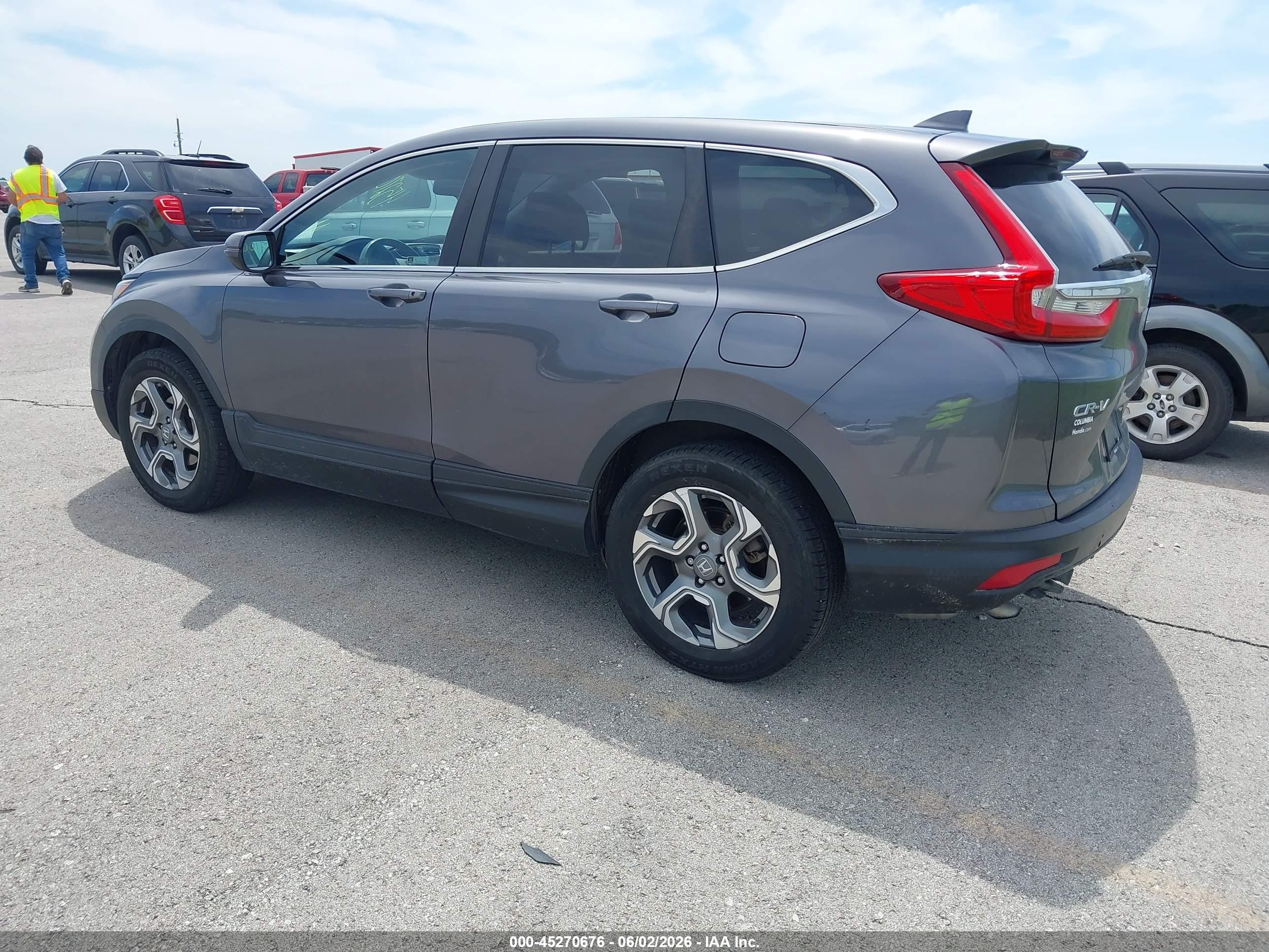 2019 Honda Cr-v Ex-l Gray vin: 5J6RW2H83KL022470