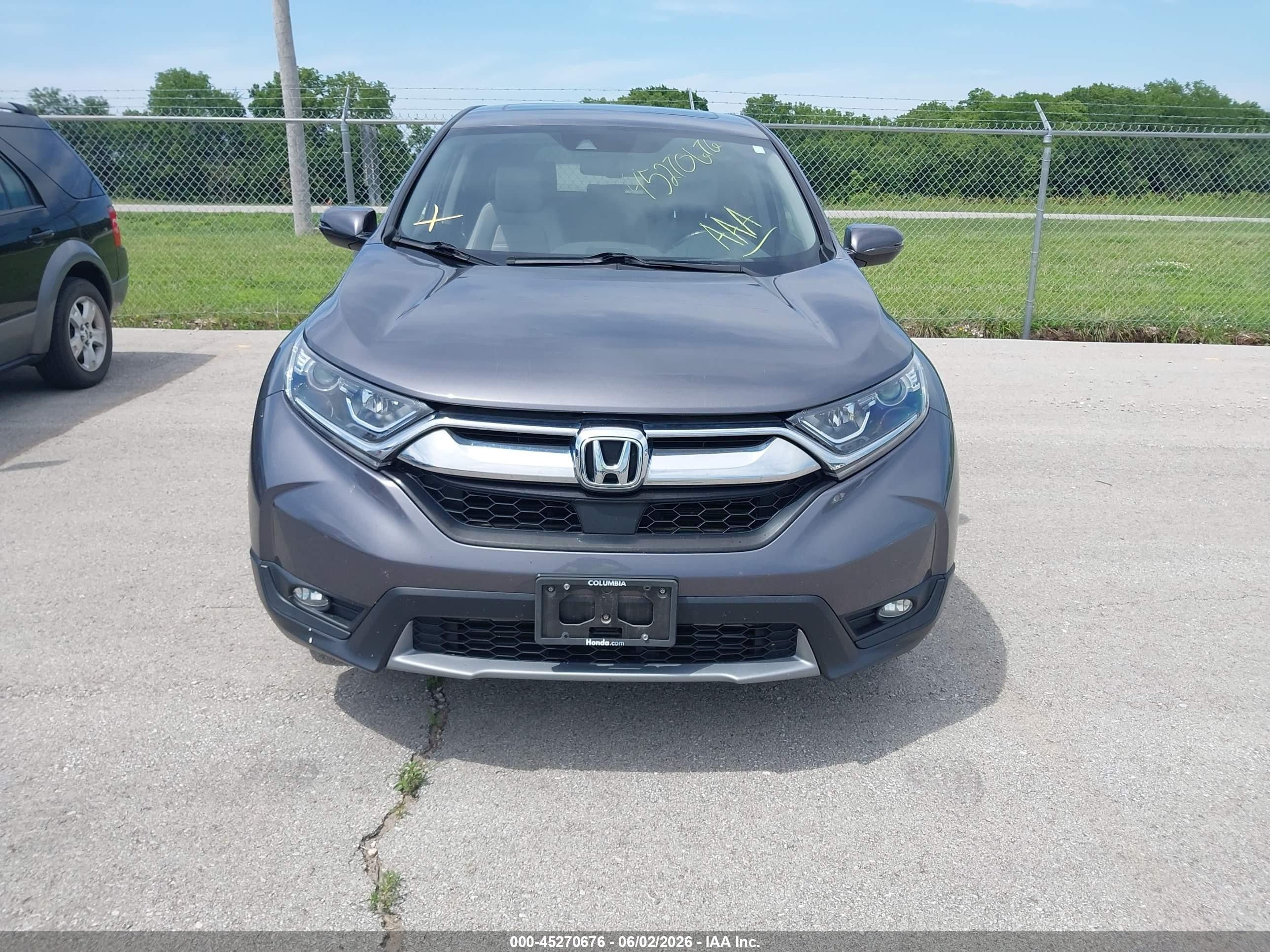 2019 Honda Cr-v Ex-l Gray vin: 5J6RW2H83KL022470