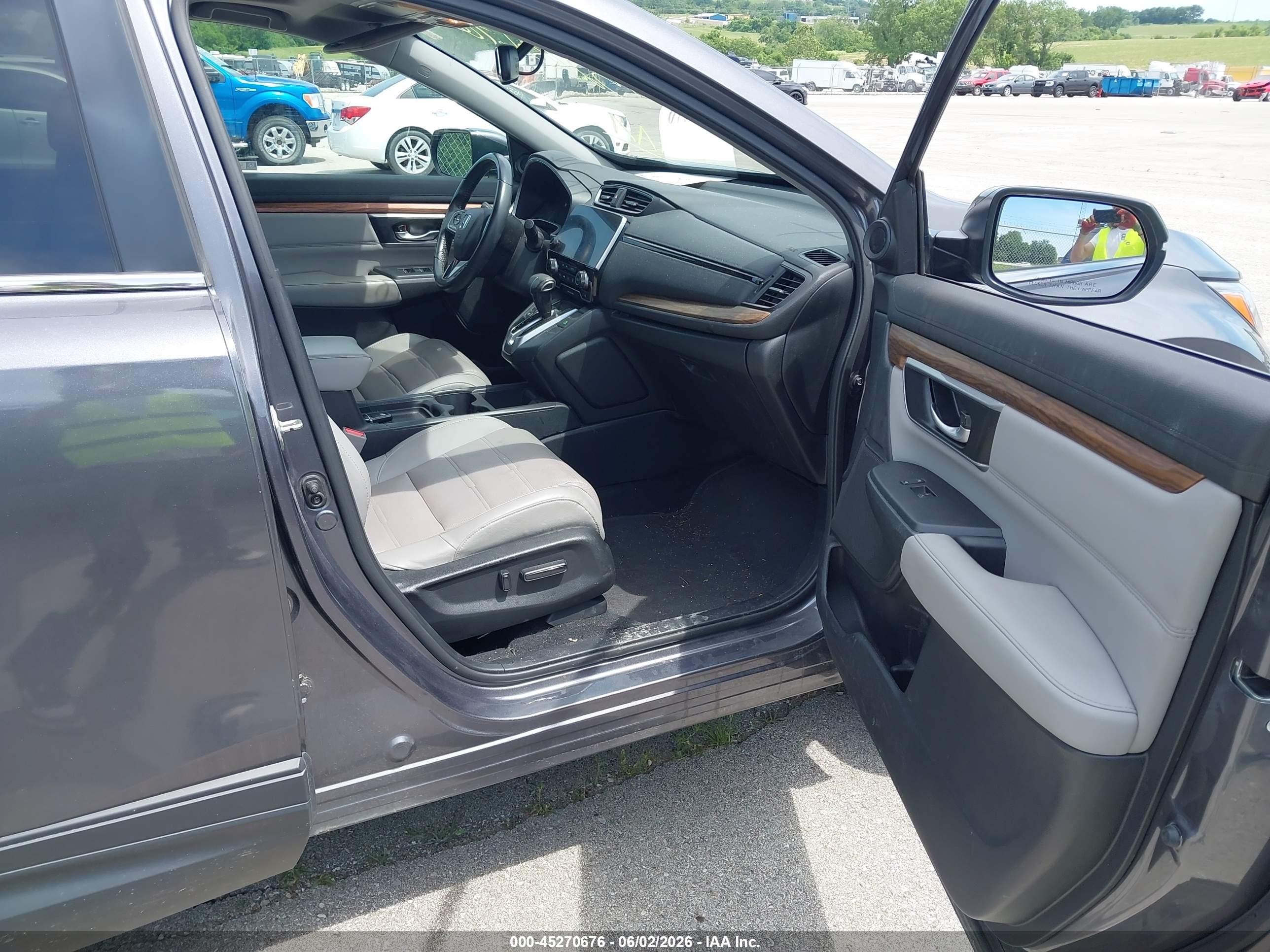 2019 Honda Cr-v Ex-l Gray vin: 5J6RW2H83KL022470
