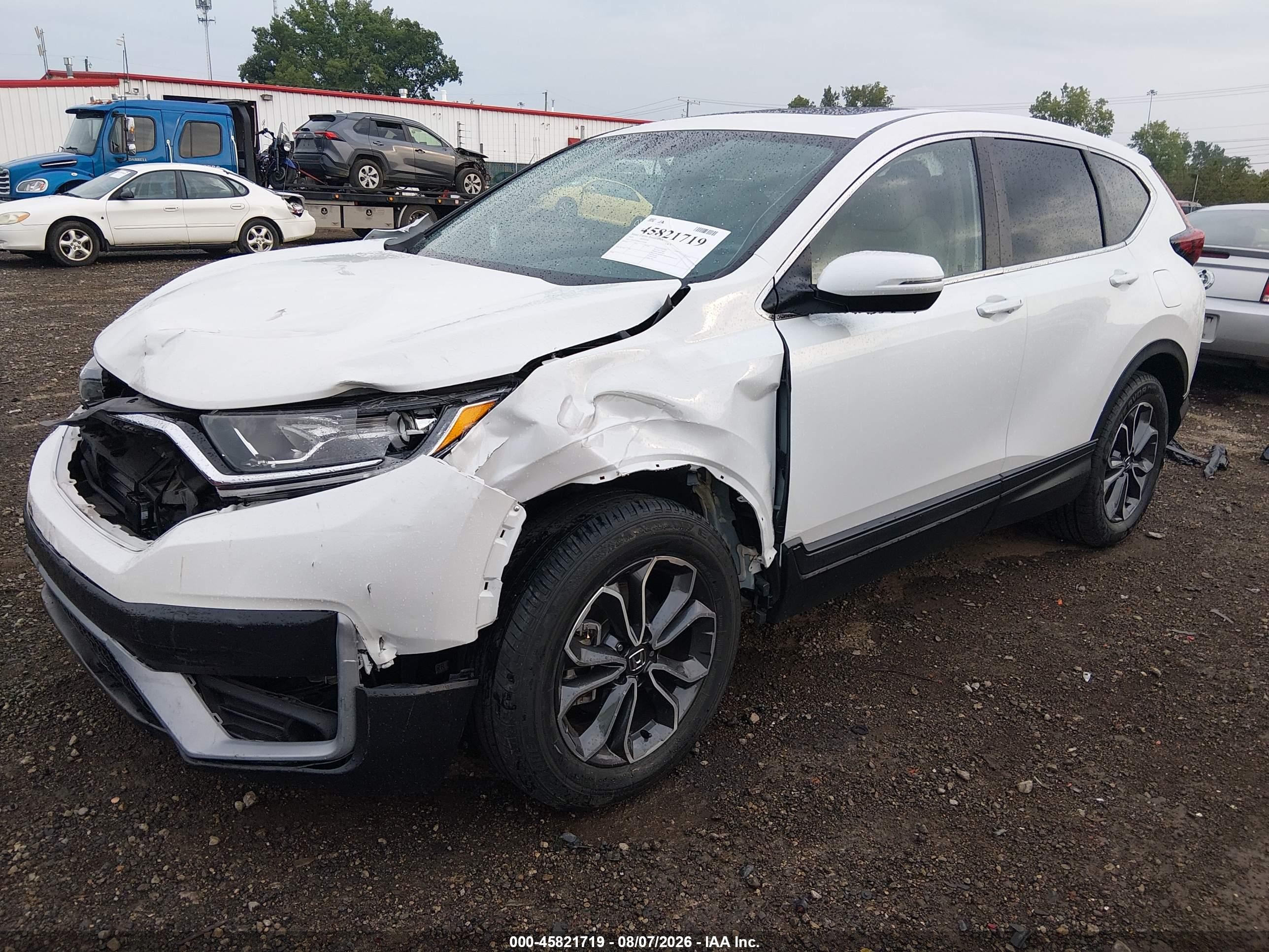 2020 Honda Cr-v Awd Ex-l White vin: 5J6RW2H84LL035200