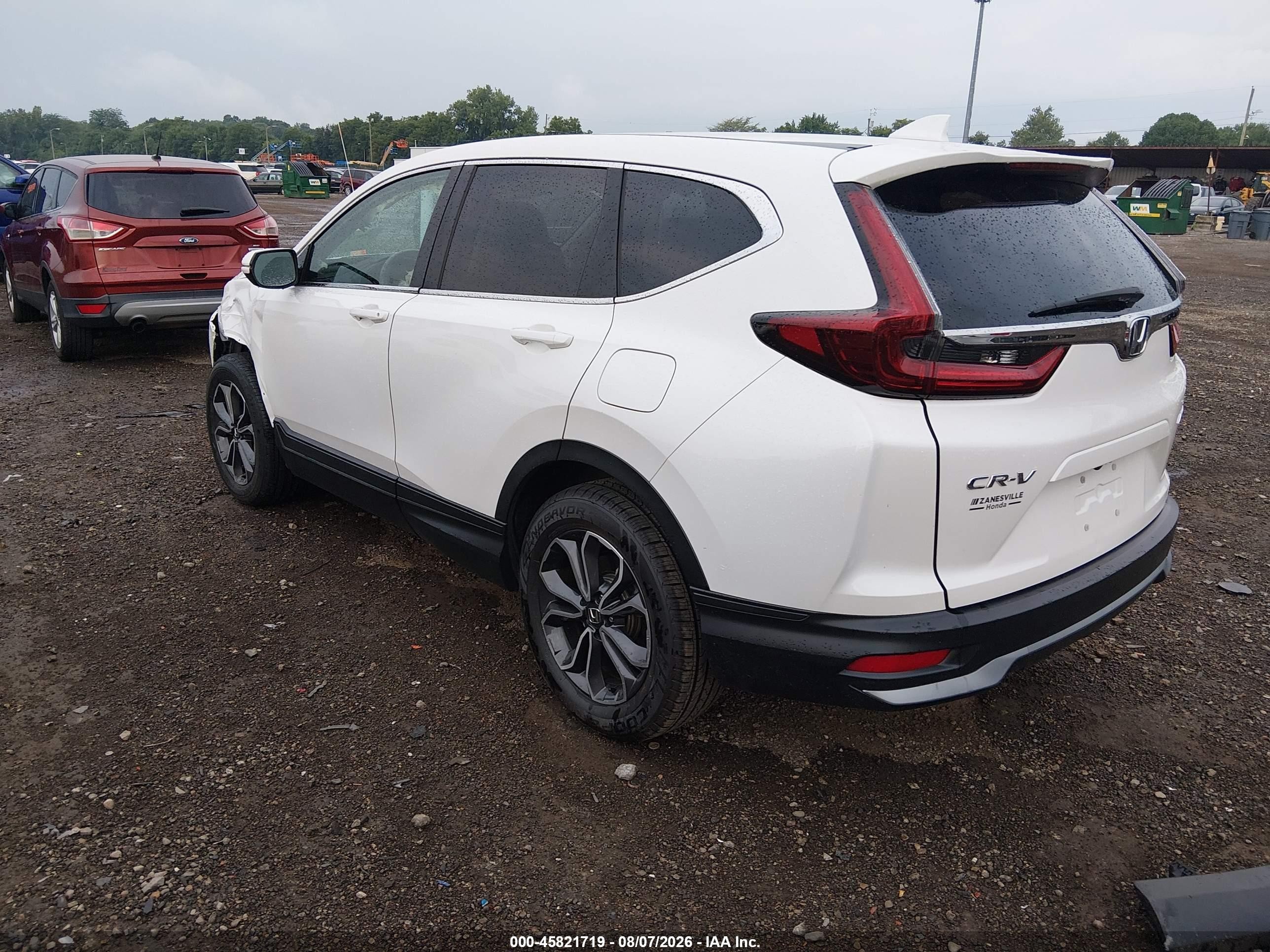 2020 Honda Cr-v Awd Ex-l White vin: 5J6RW2H84LL035200