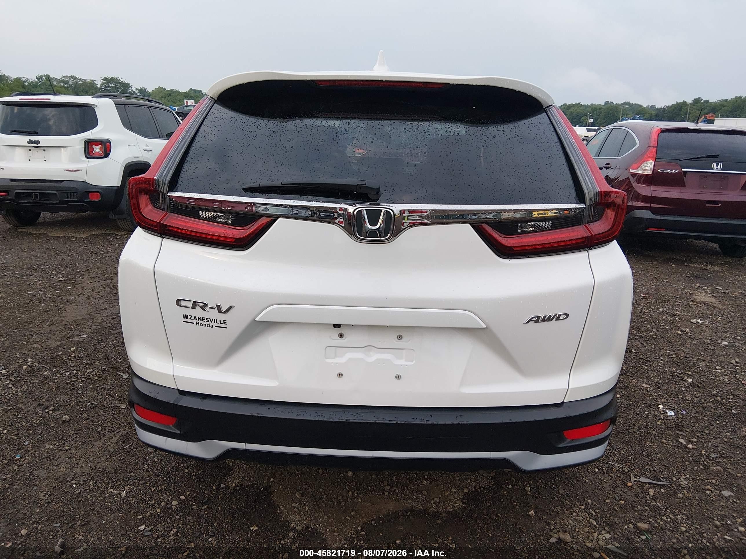2020 Honda Cr-v Awd Ex-l White vin: 5J6RW2H84LL035200