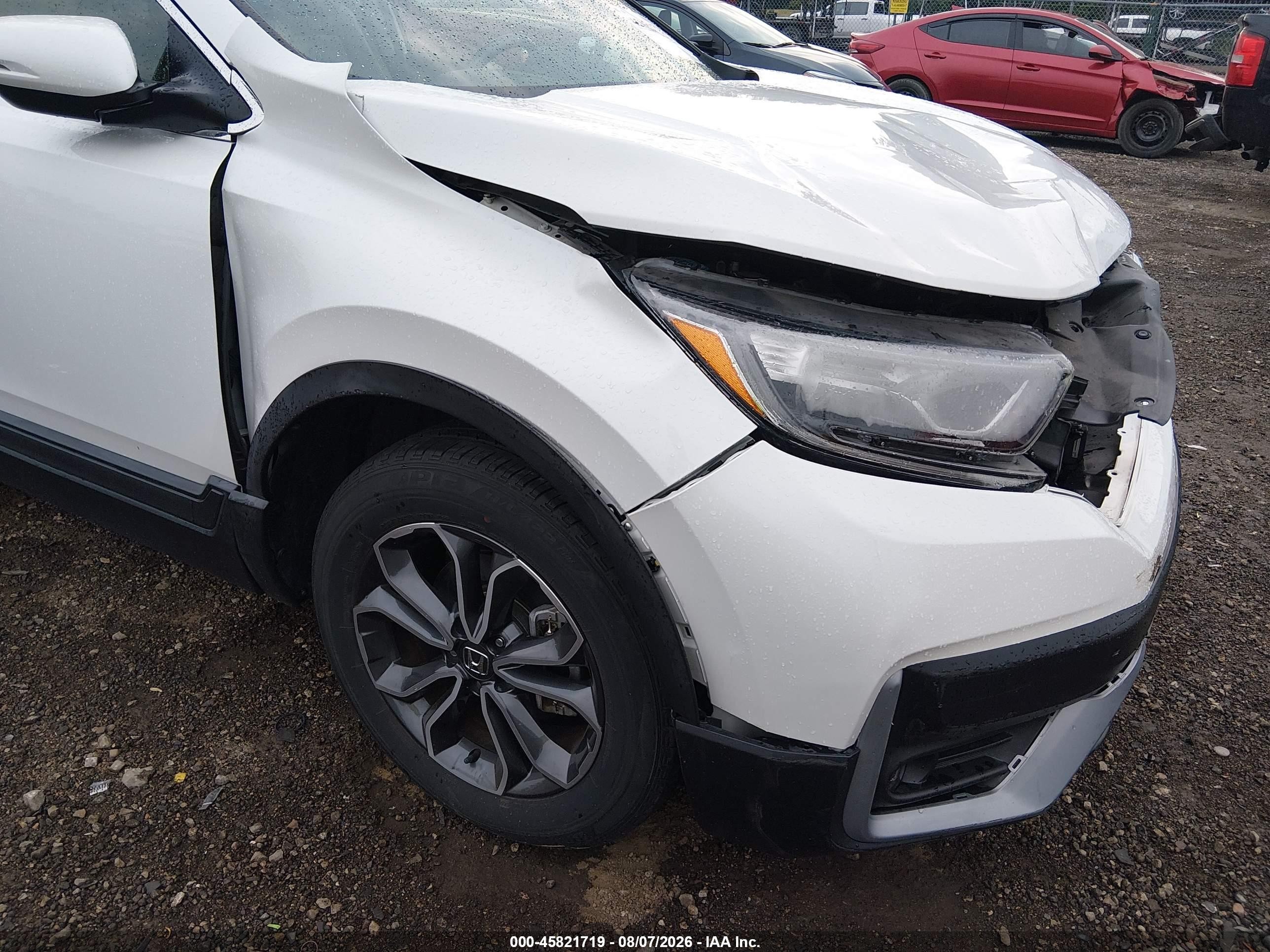 2020 Honda Cr-v Awd Ex-l White vin: 5J6RW2H84LL035200